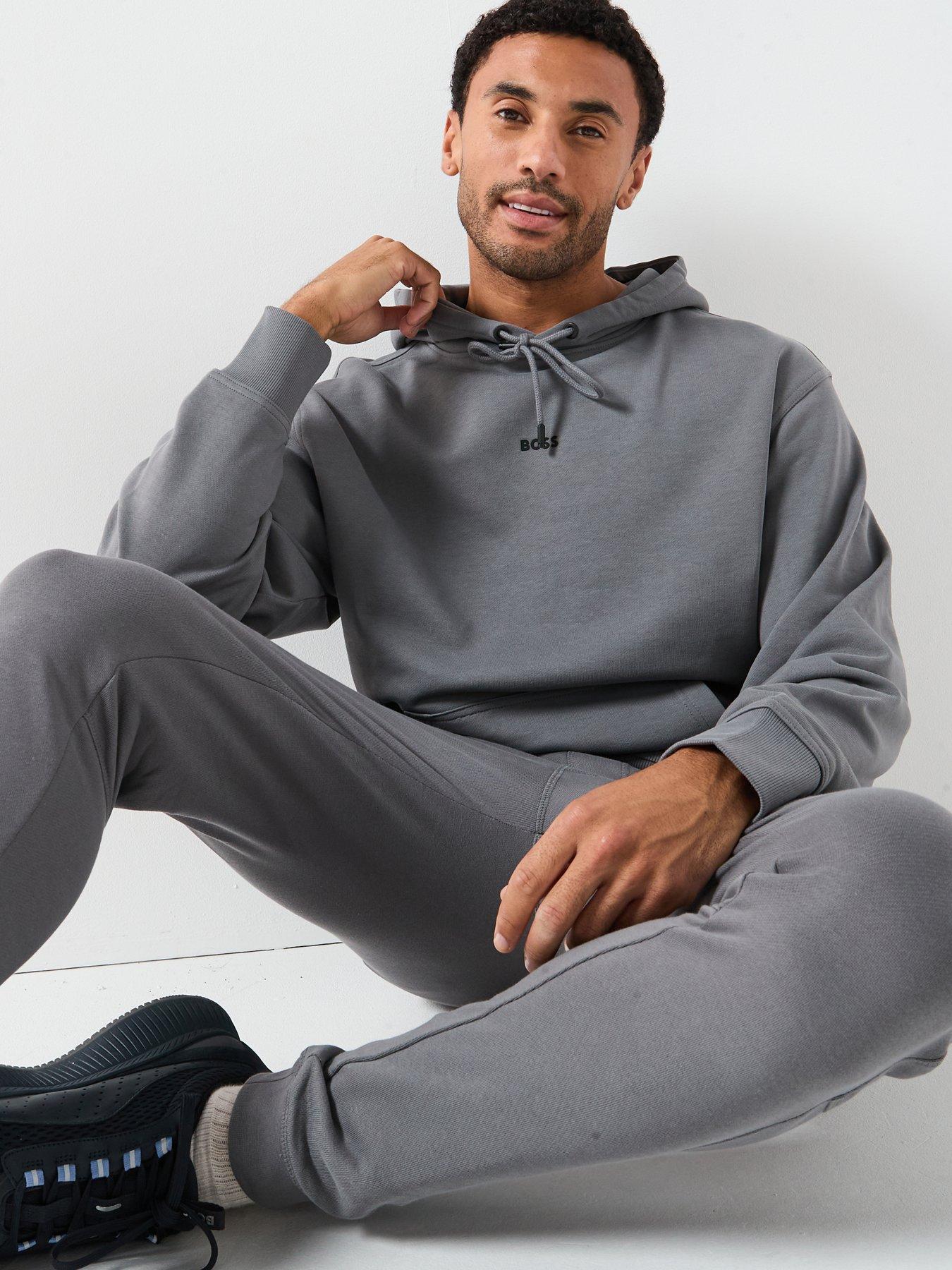 Image 5 of 6 of BOSS Centre Logo Overhead Hoodie - Light Grey