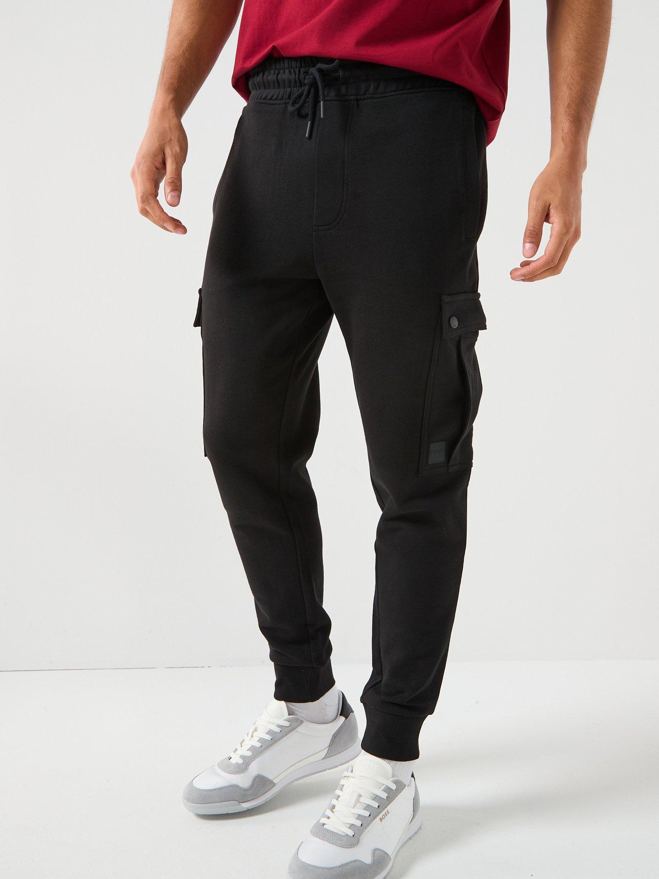 BOSS Seteam Cargo Cuff Joggers - Black