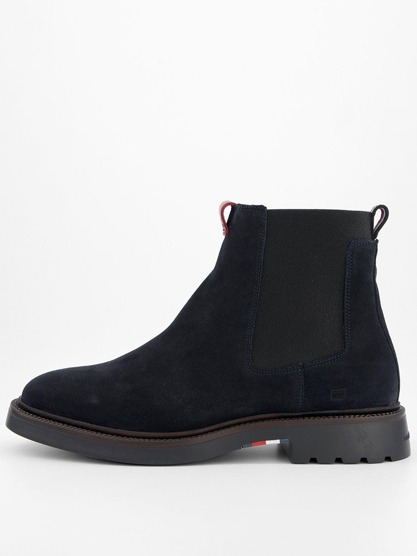 Image 1 of 7 of Tommy Hilfiger Comfort Suede Chelsea Boots - Navy