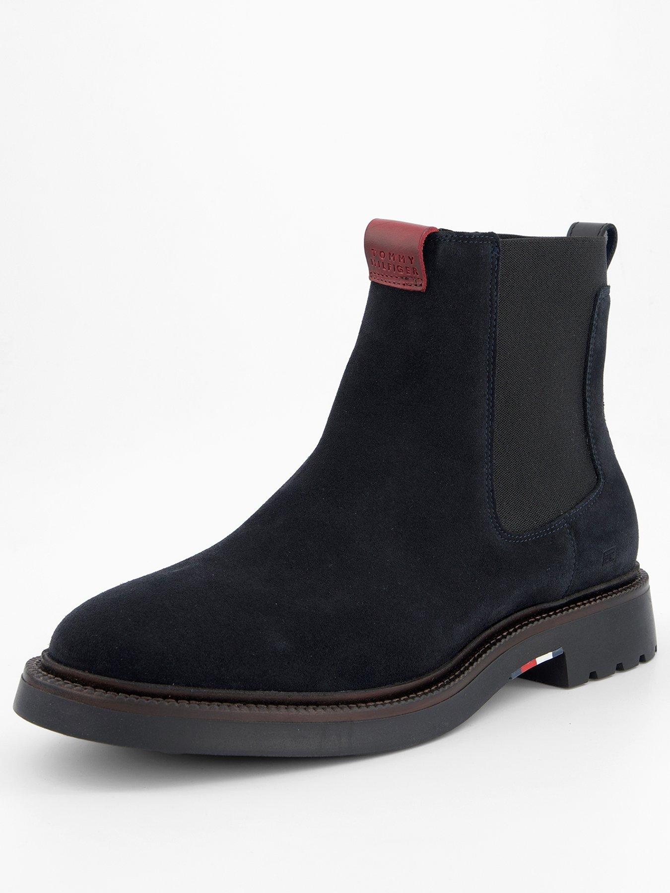 Image 2 of 7 of Tommy Hilfiger Comfort Suede Chelsea Boots - Navy