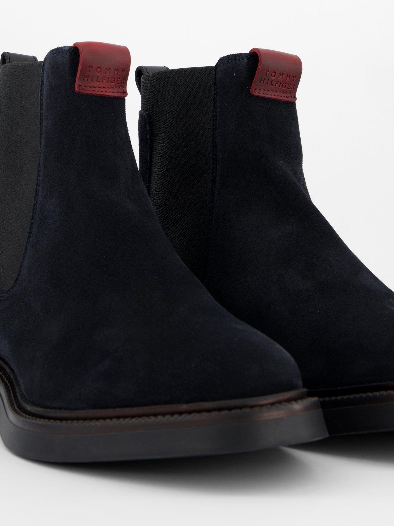 Image 6 of 7 of Tommy Hilfiger Comfort Suede Chelsea Boots - Navy