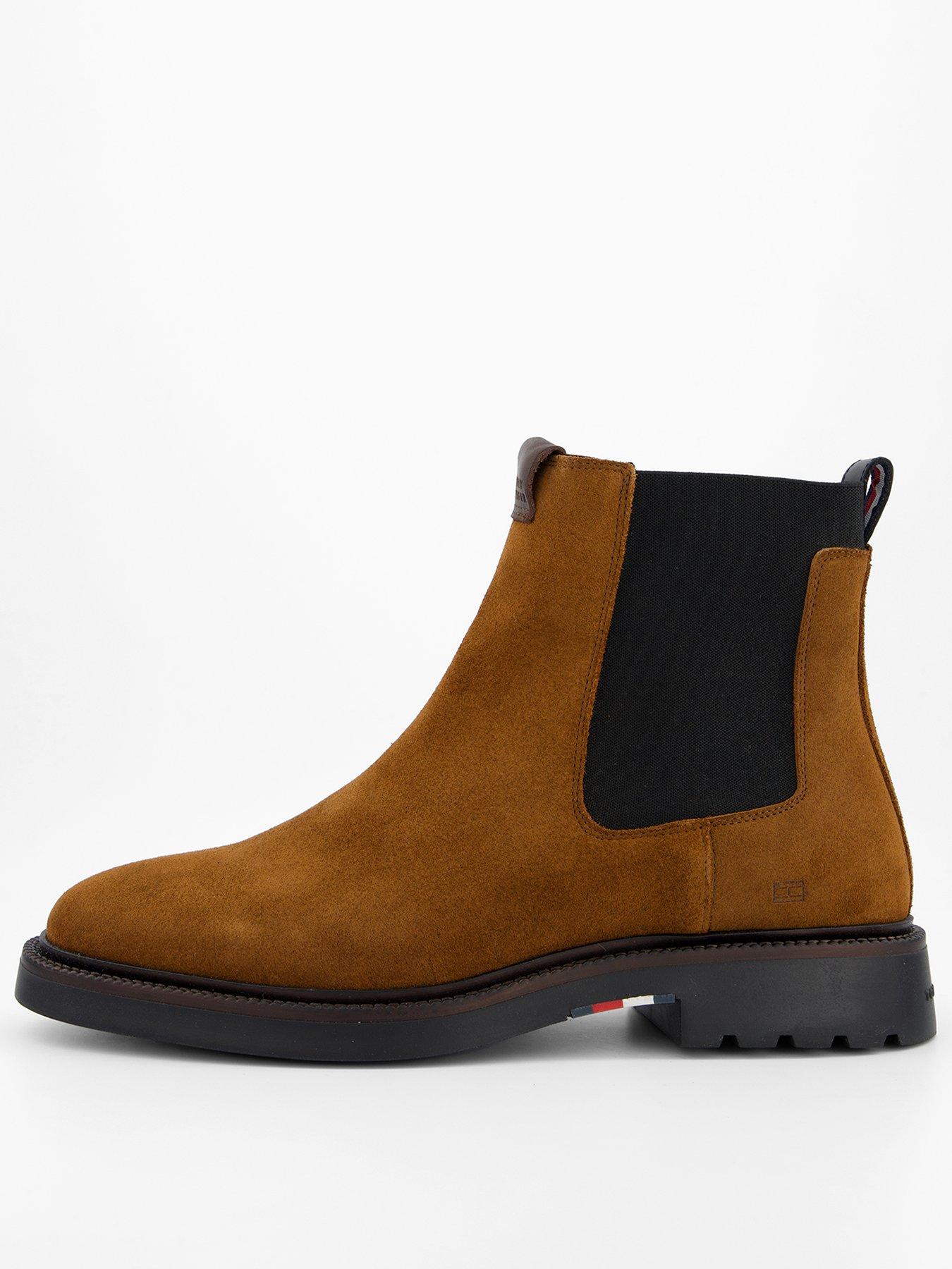 Tommy Hilfiger Comfort Suede Chelsea Boots - Brown