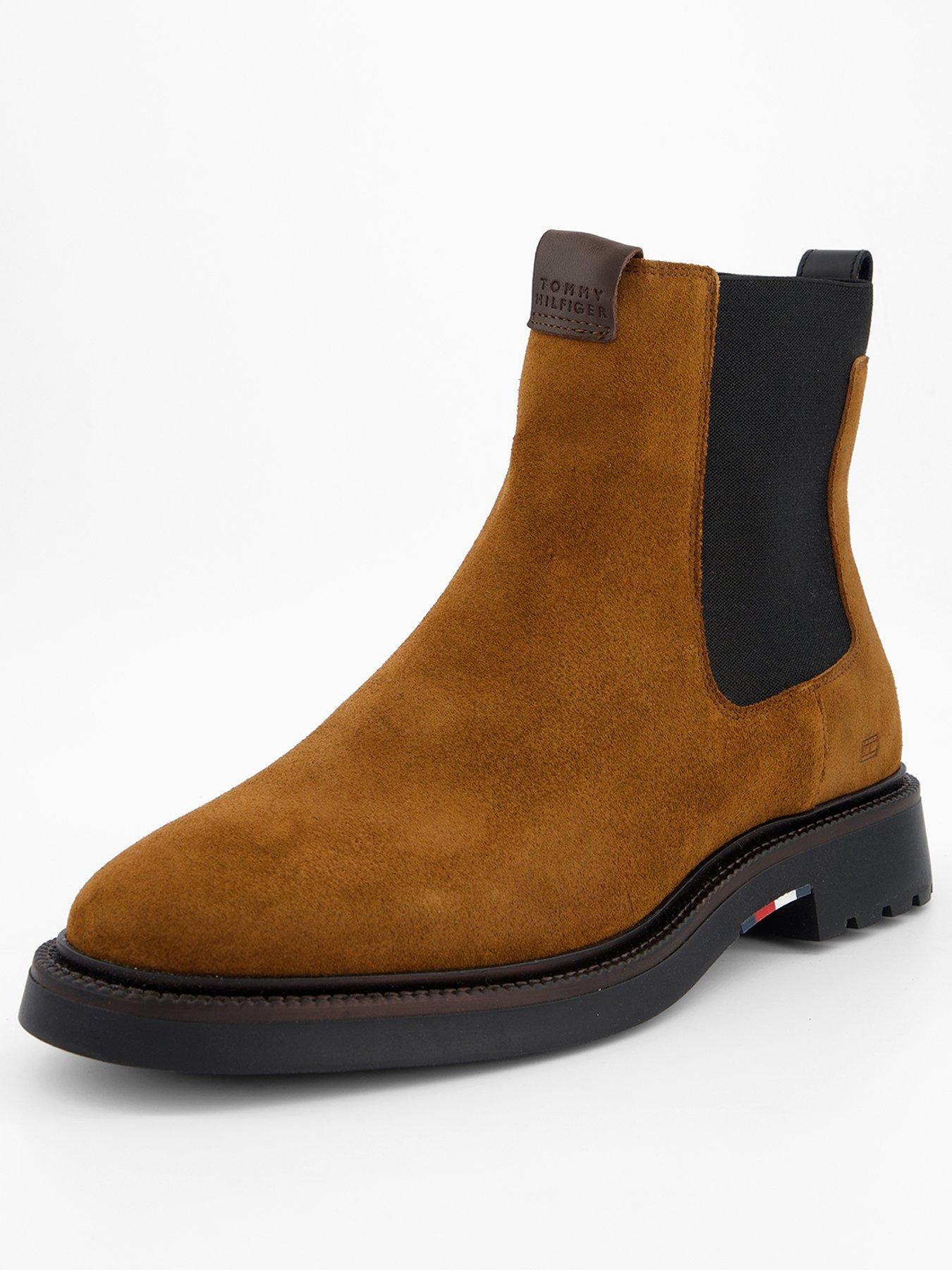 Image 2 of 7 of Tommy Hilfiger Comfort Suede Chelsea Boots - Brown