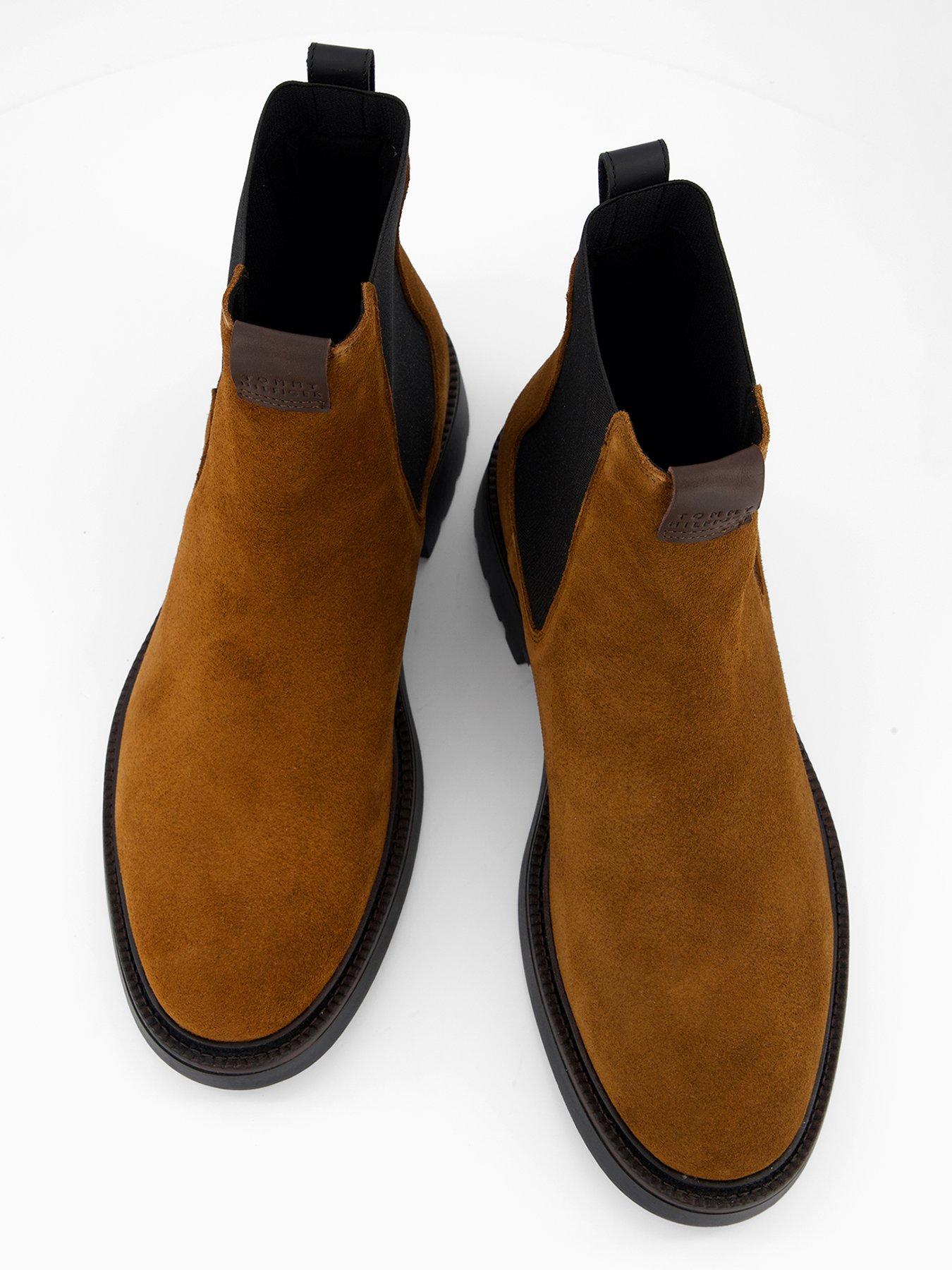 Image 3 of 7 of Tommy Hilfiger Comfort Suede Chelsea Boots - Brown