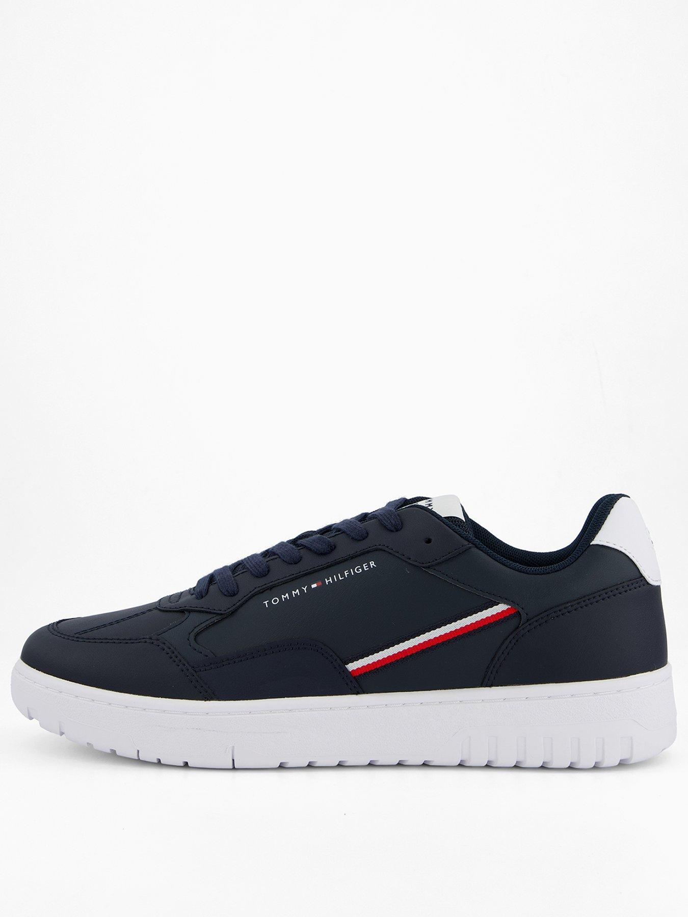 Tommy Hilfiger Th Basket Core Stripe Trainers - Navy