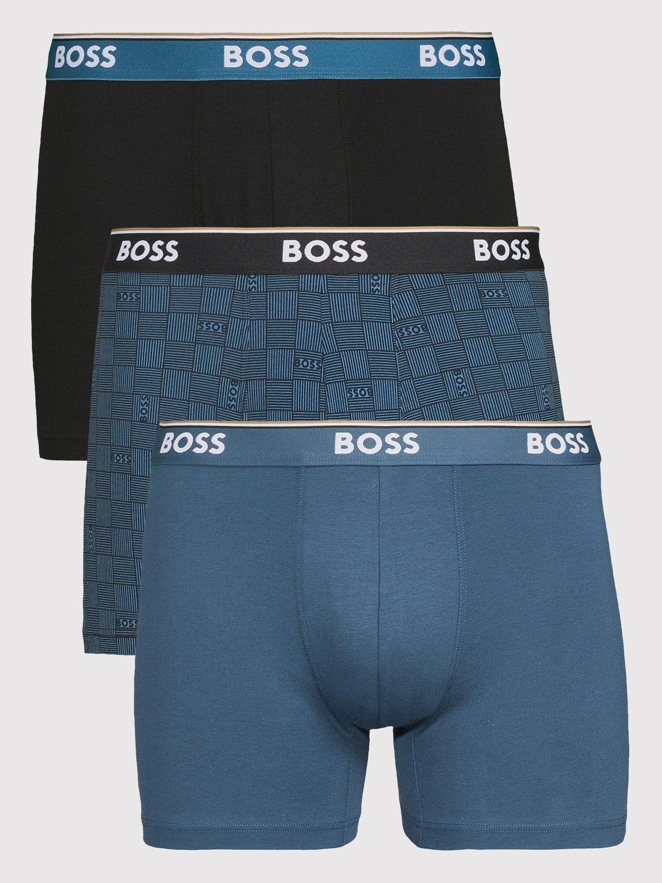 BOSS Bodywear 3 Pack Power Design Boxer - Blue