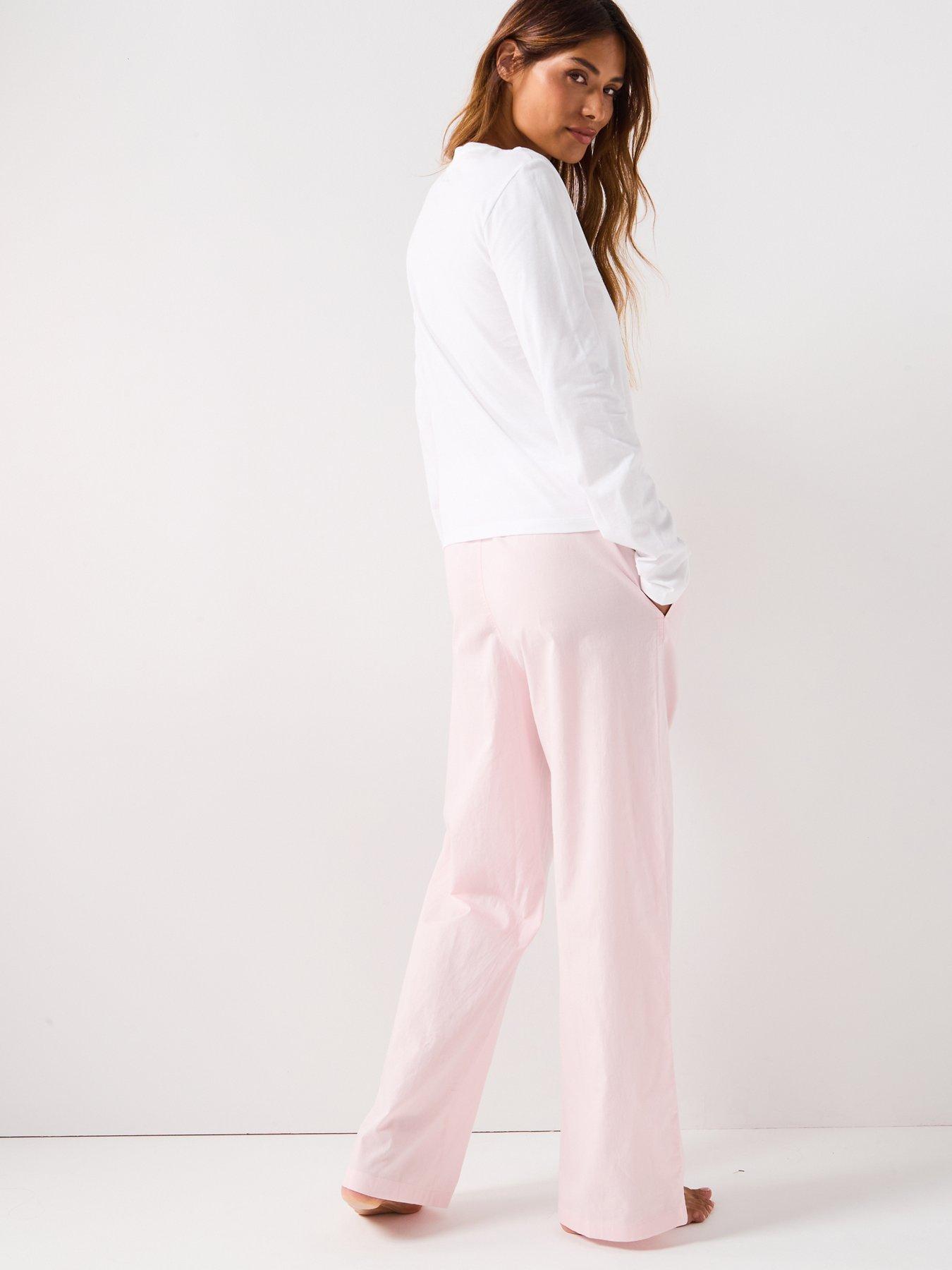 calvin-klein-long-sleeve-t-shirt-amp-pyjama-pant-set-whitestillFront