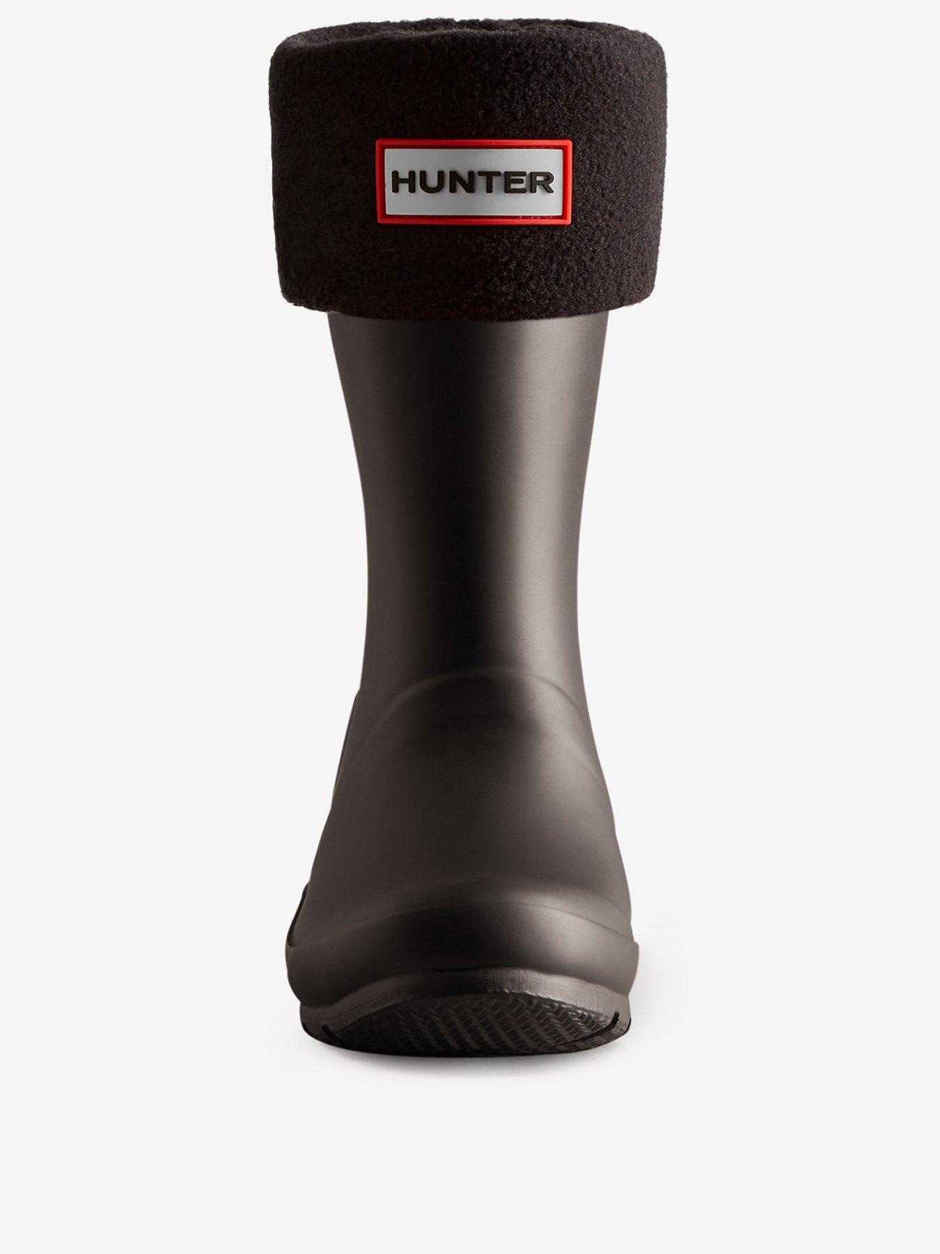 Image 2 of 3 of Hunter Kids Fleece Boot Sock - Black