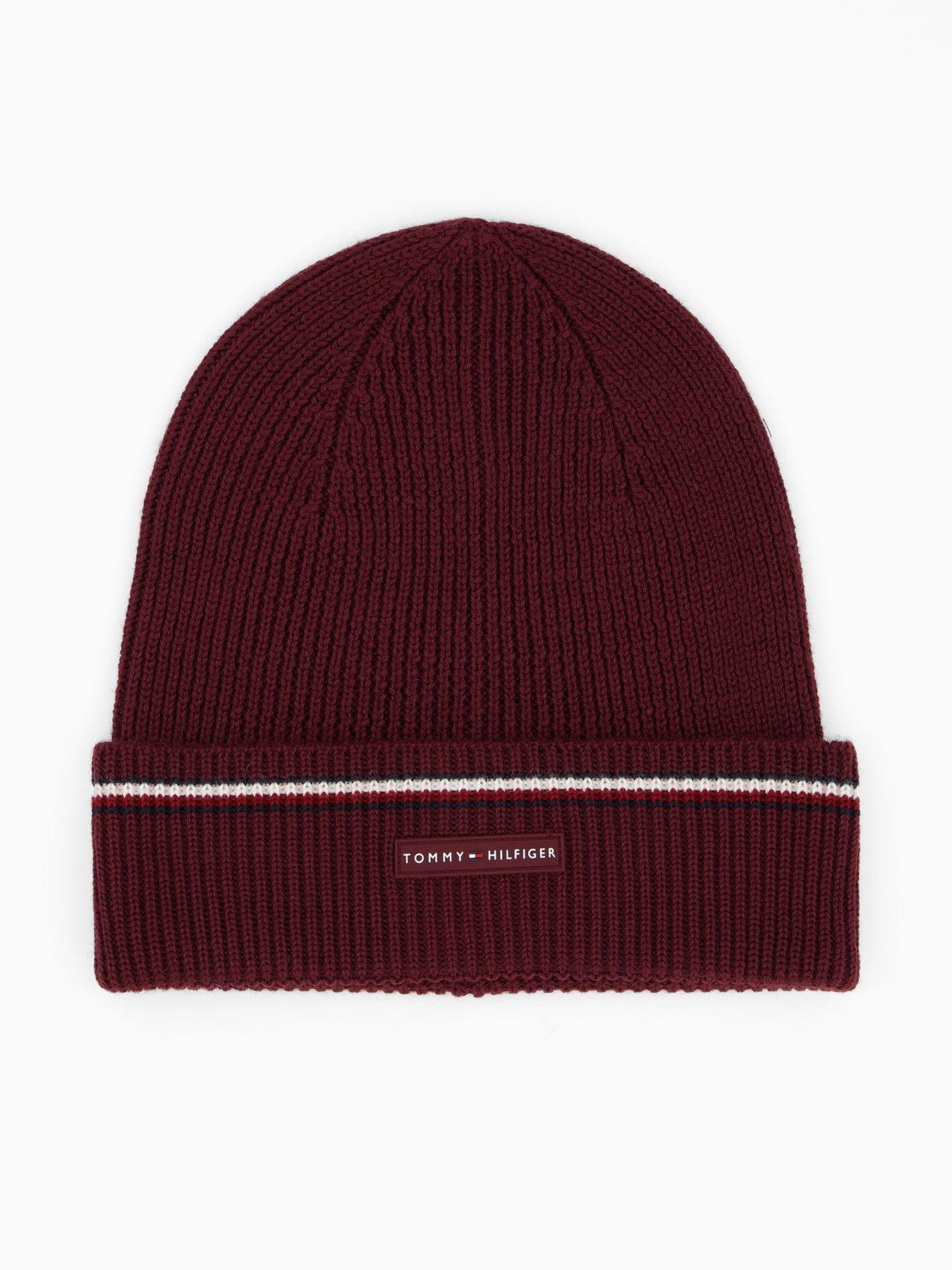 tommy-hilfiger-beanie-hat-dark-red