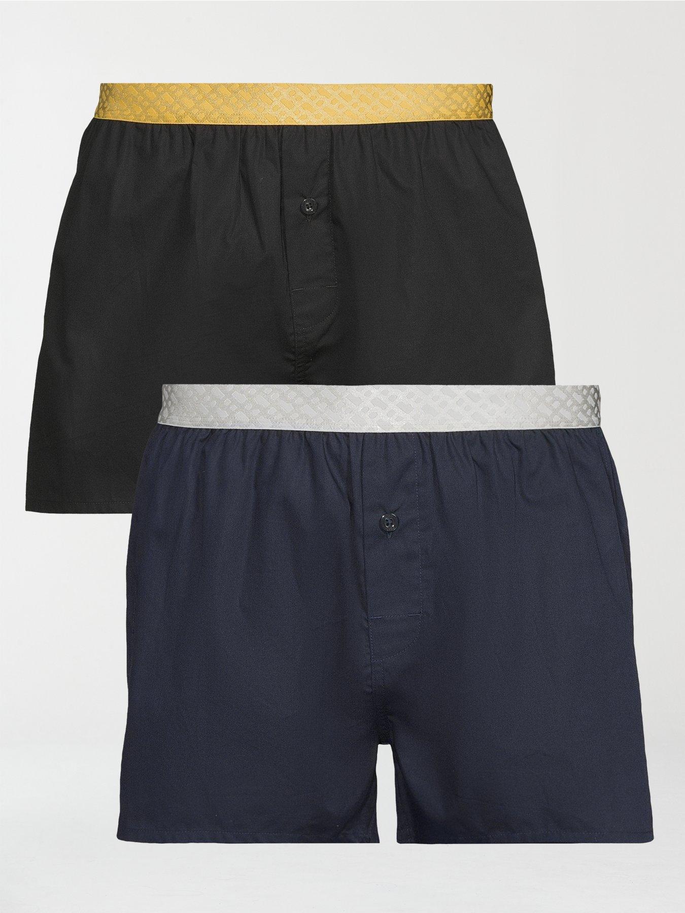 BOSS Bodywear 2 Pack Woven Metallic Monogram Waistband Gift Set - Multi