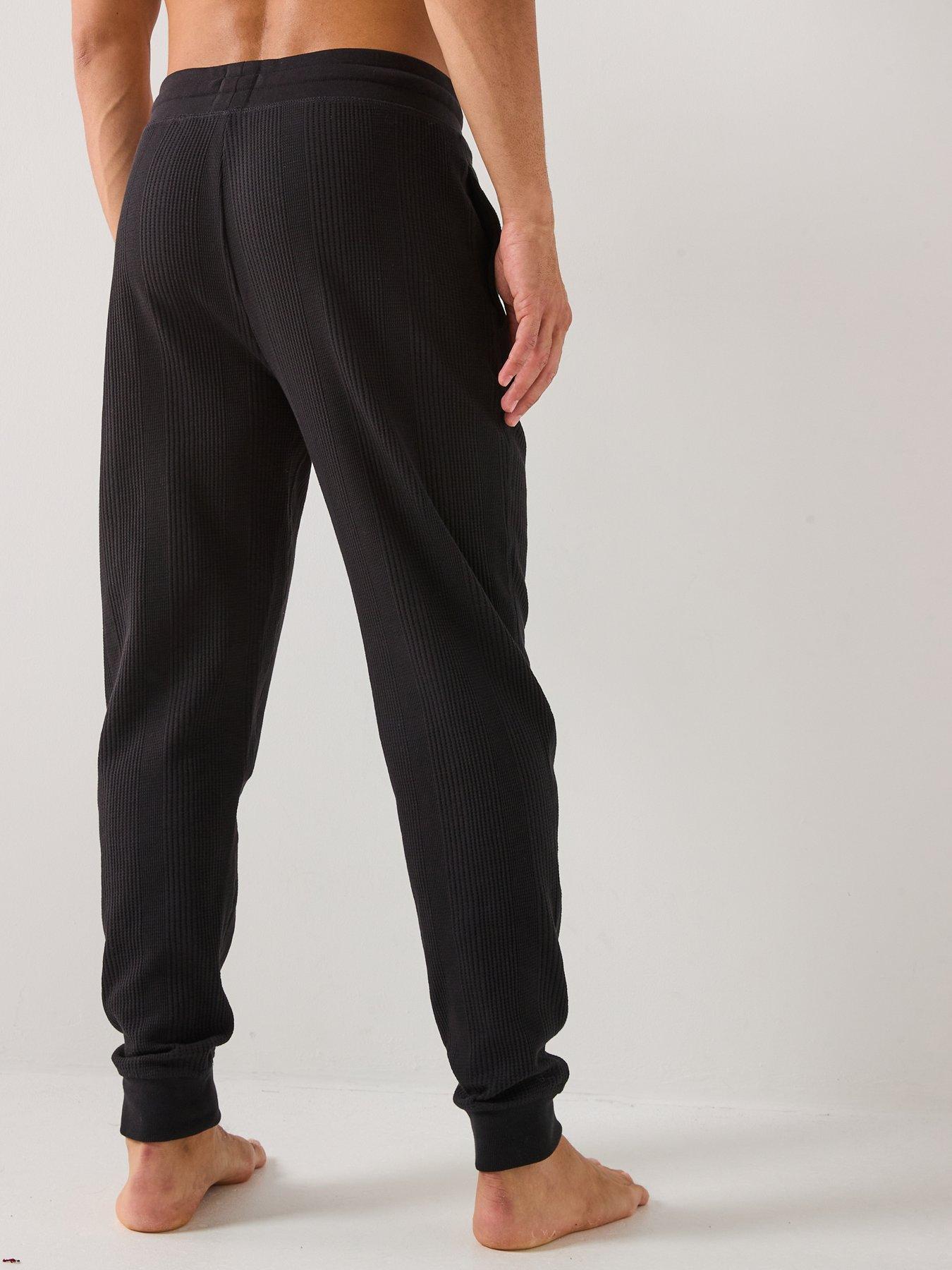 boss-bodywear-structure-waffle-cuff-pants-blackstillFront