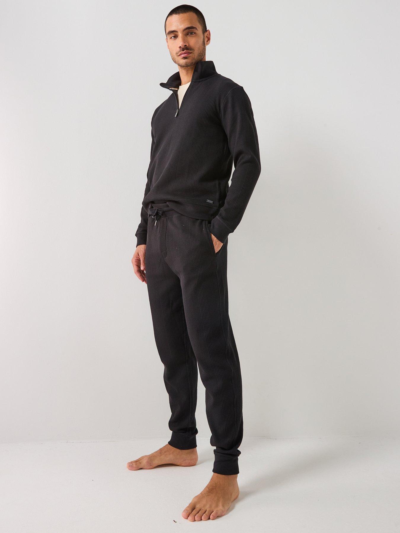 boss-bodywear-structure-waffle-cuff-pants-blackdetail