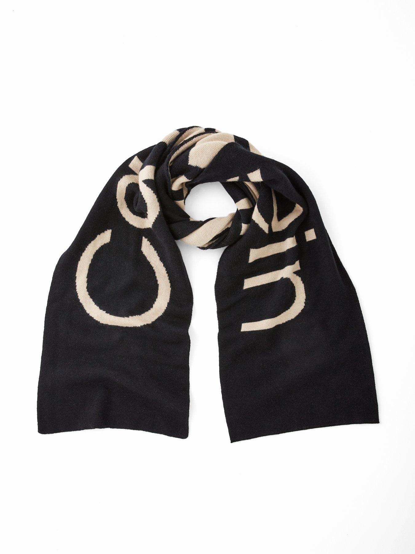 Calvin Klein 2-Tone Wool Scarf - White