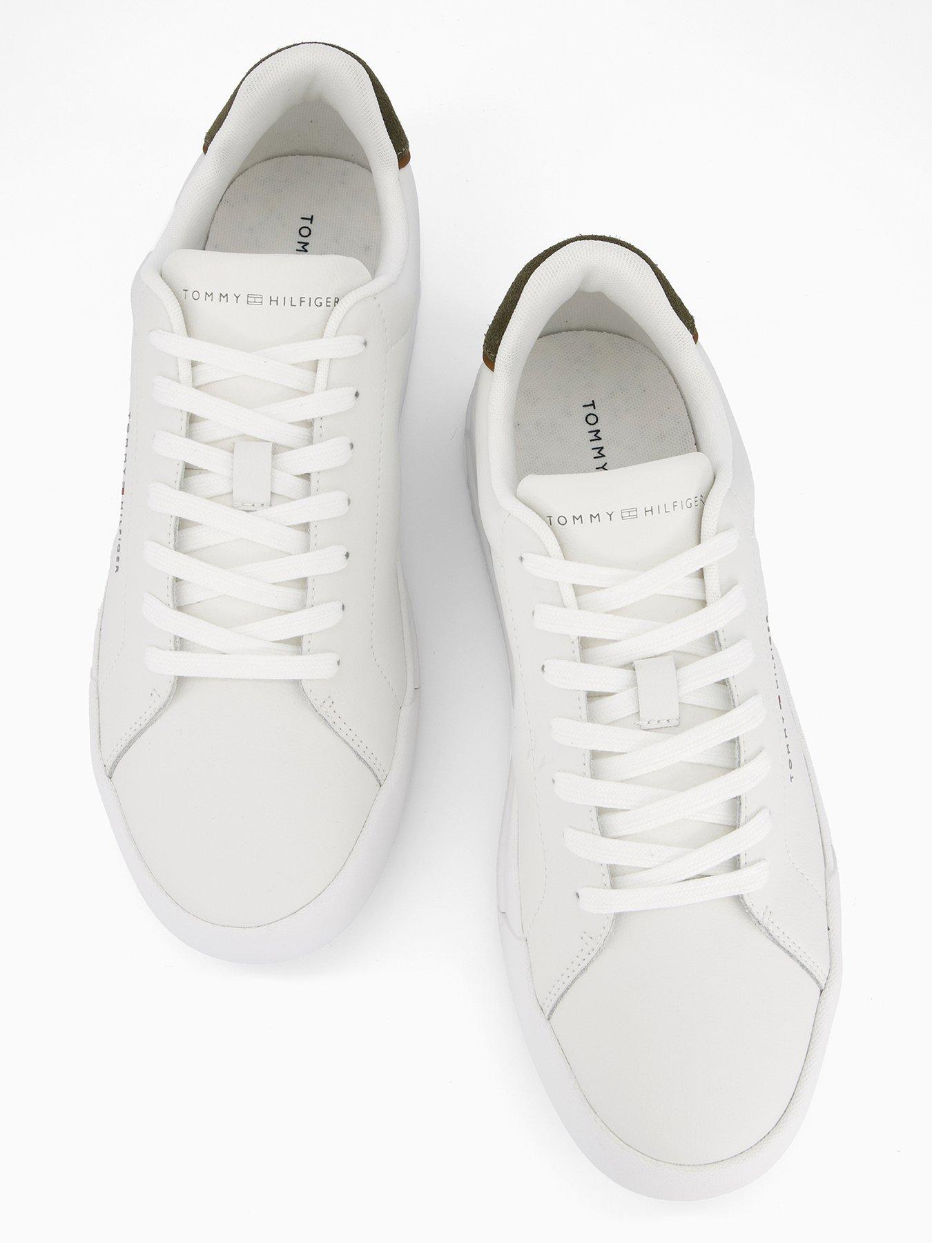 Image 3 of 7 of Tommy Hilfiger Court Leather Trainers - White