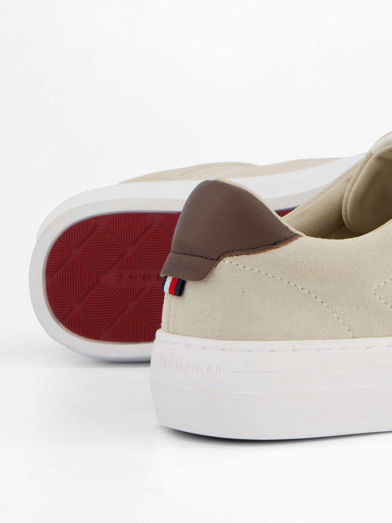 Image 6 of 7 of Tommy Hilfiger Premium Dress Cupsole Suede Trainers - Beige
