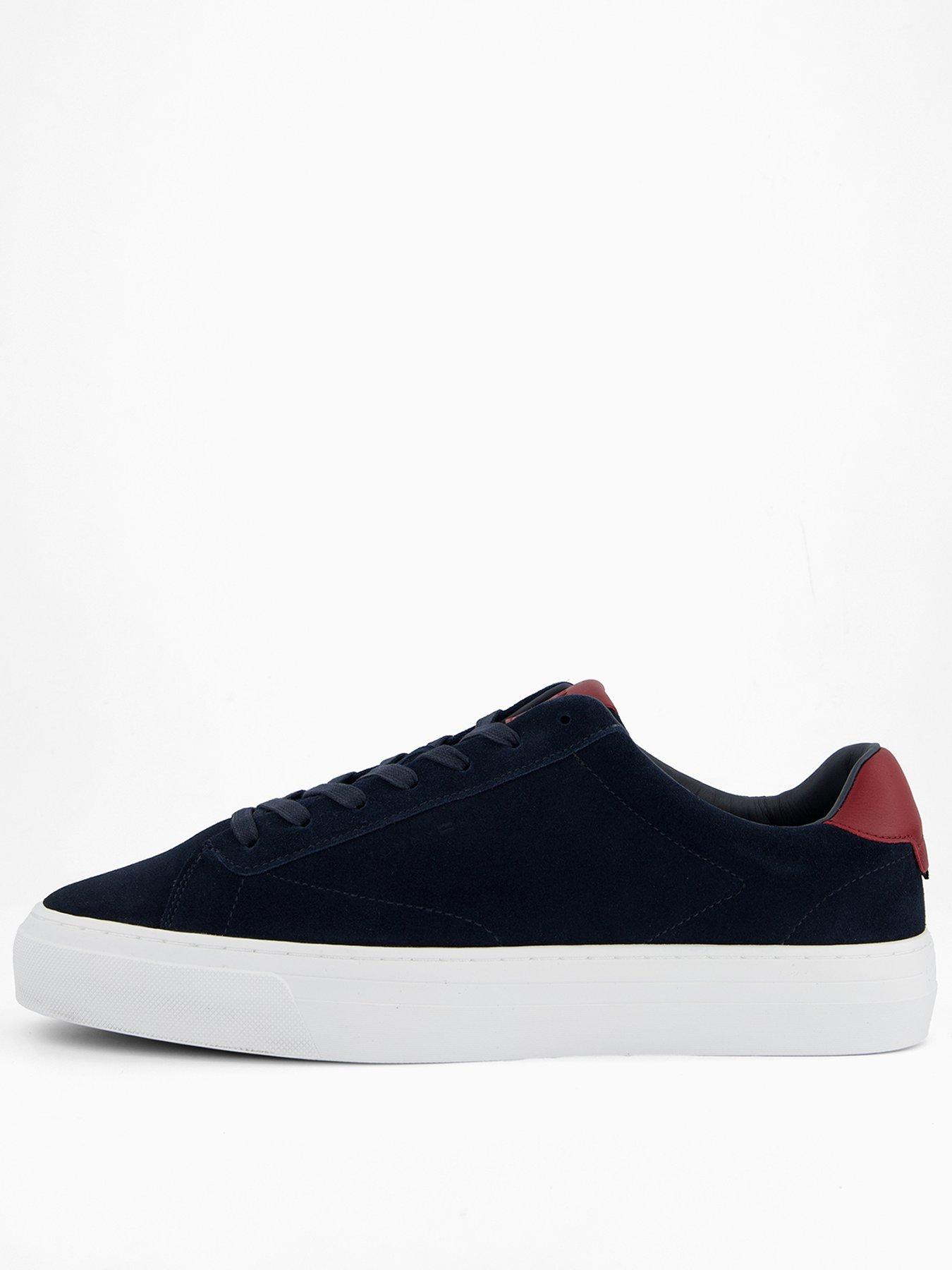 Tommy Hilfiger Premium Dress Cupsole Suede Trainers - Navy
