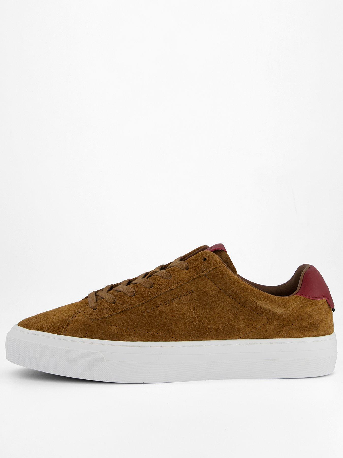 Tommy Hilfiger Premium Dress Cupsole Suede Trainers - Brown
