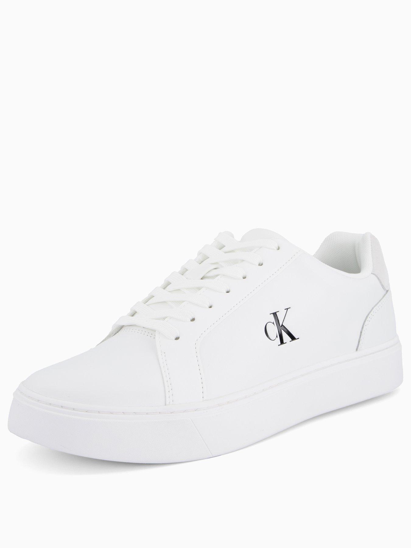 calvin-klein-classic-cupsole-laceup-leather-trainers-whitestillFront