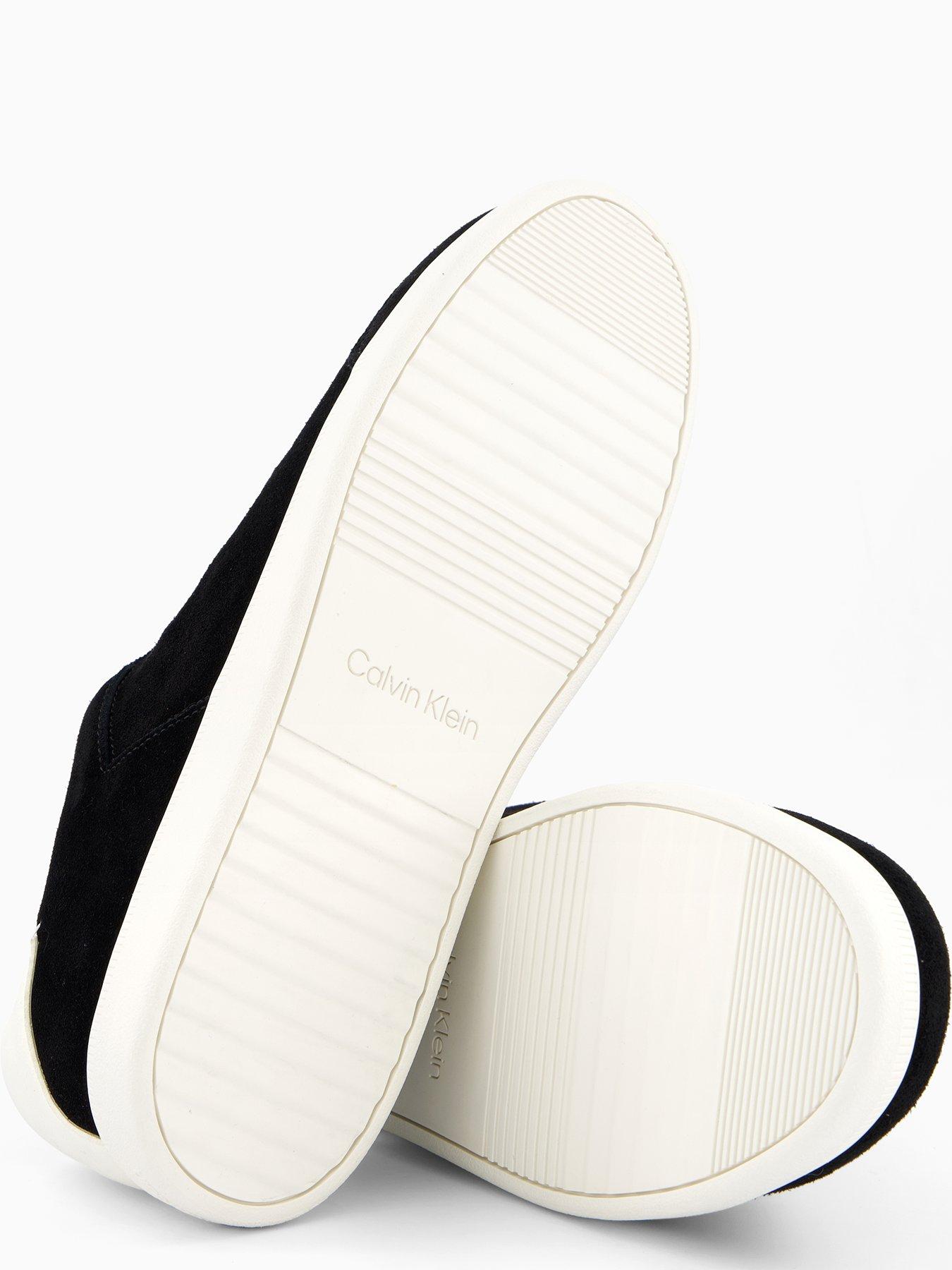 calvin-klein-low-cupsole-laceup-suede-trainers-blackdetail