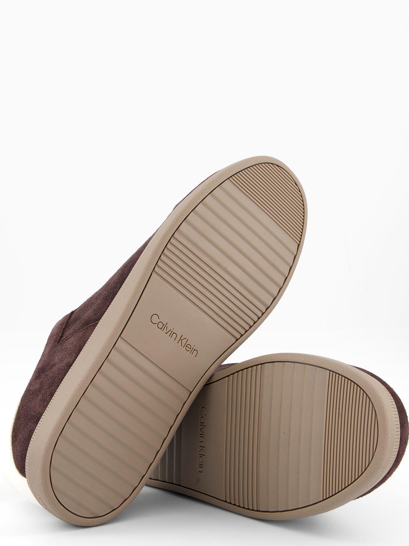 calvin-klein-low-cupsole-laceup-suede-trainers-browndetail