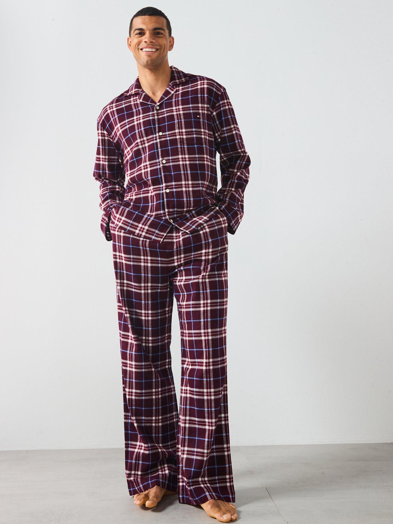 tommy-hilfiger-original-tartan-pyjama-set-dark-red