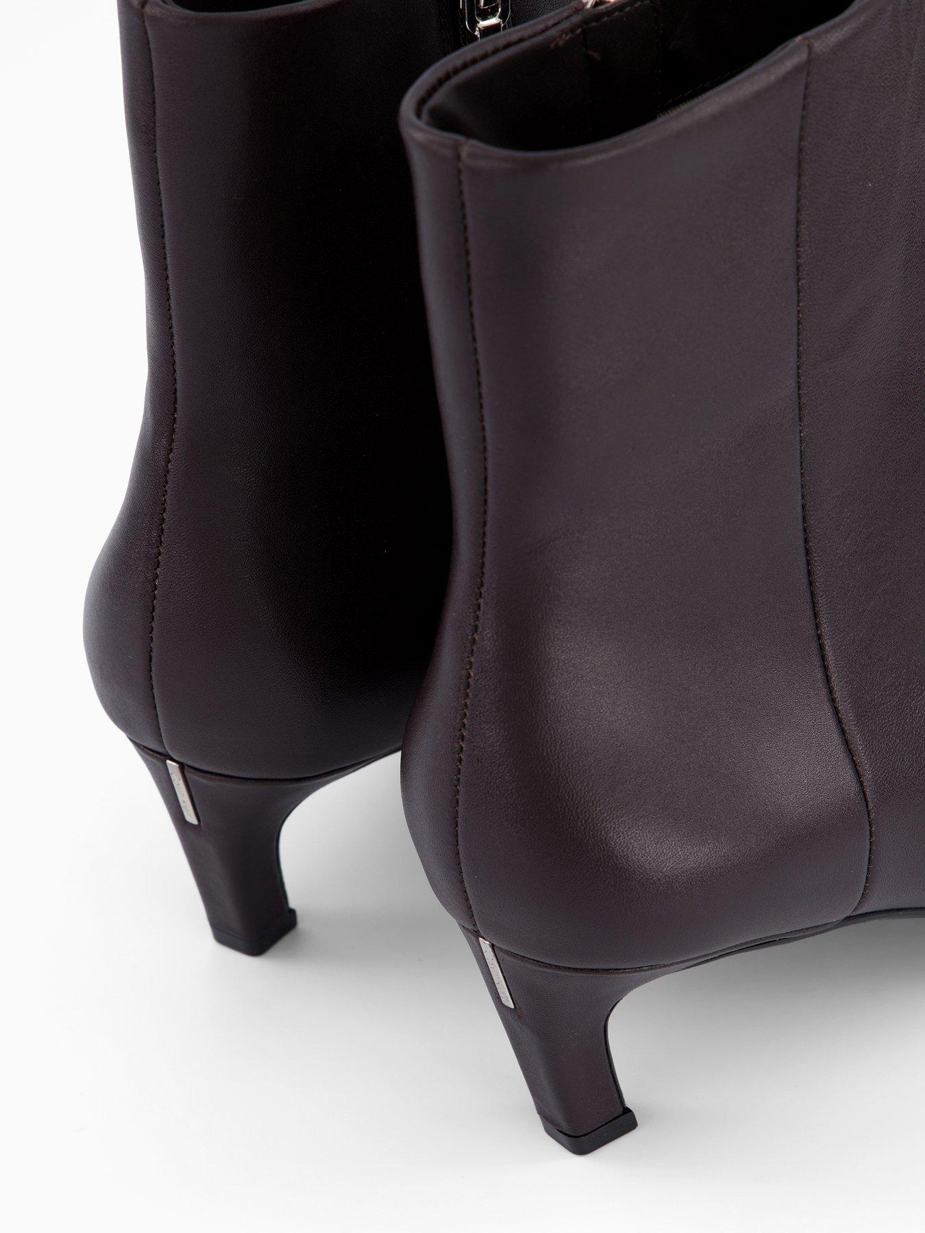Image 5 of 7 of Calvin Klein Ankle Boot With Kitten Heel - Brown