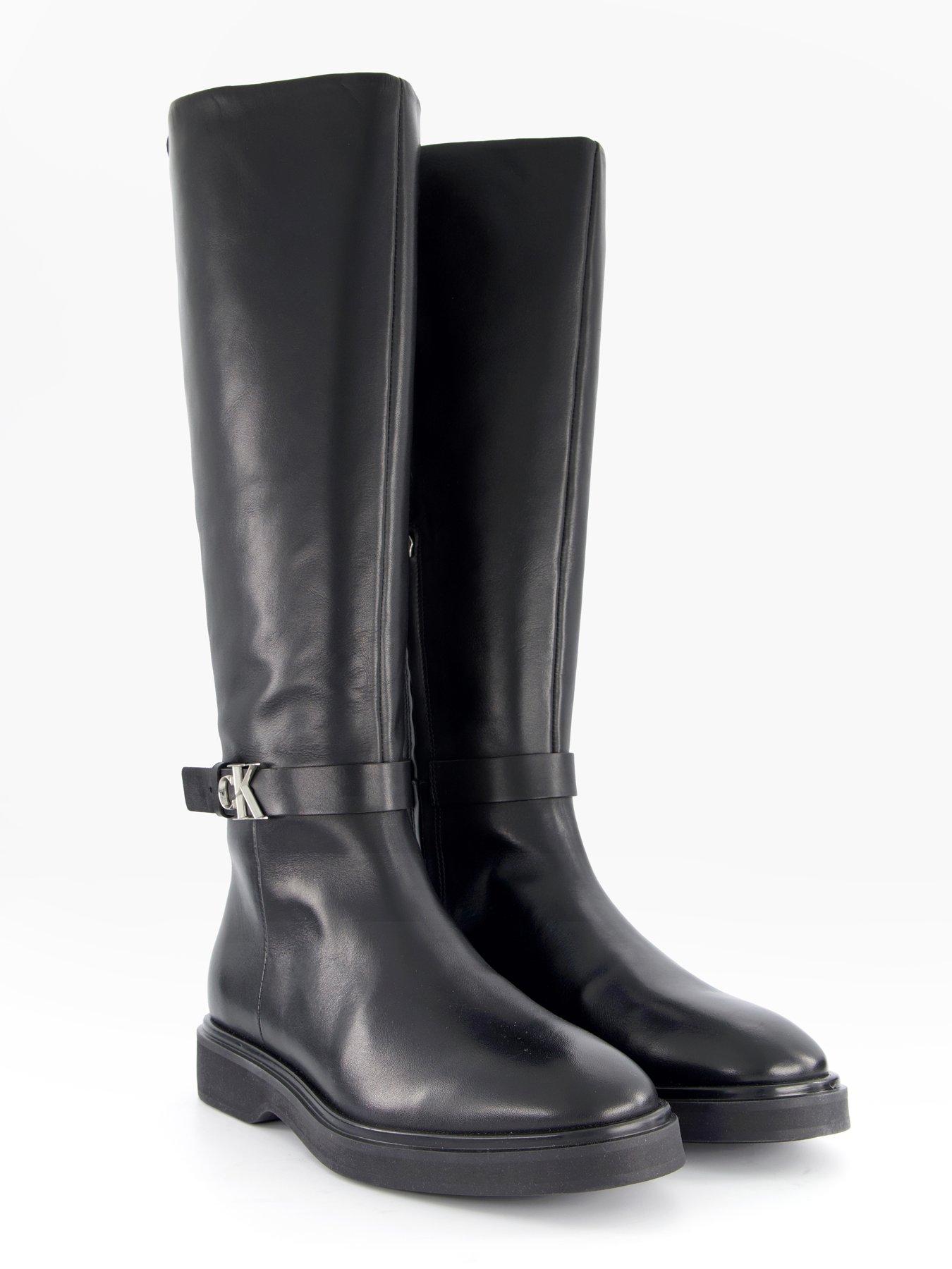Image 7 of 8 of Calvin Klein Metal Logo&nbsp;Boots - Black