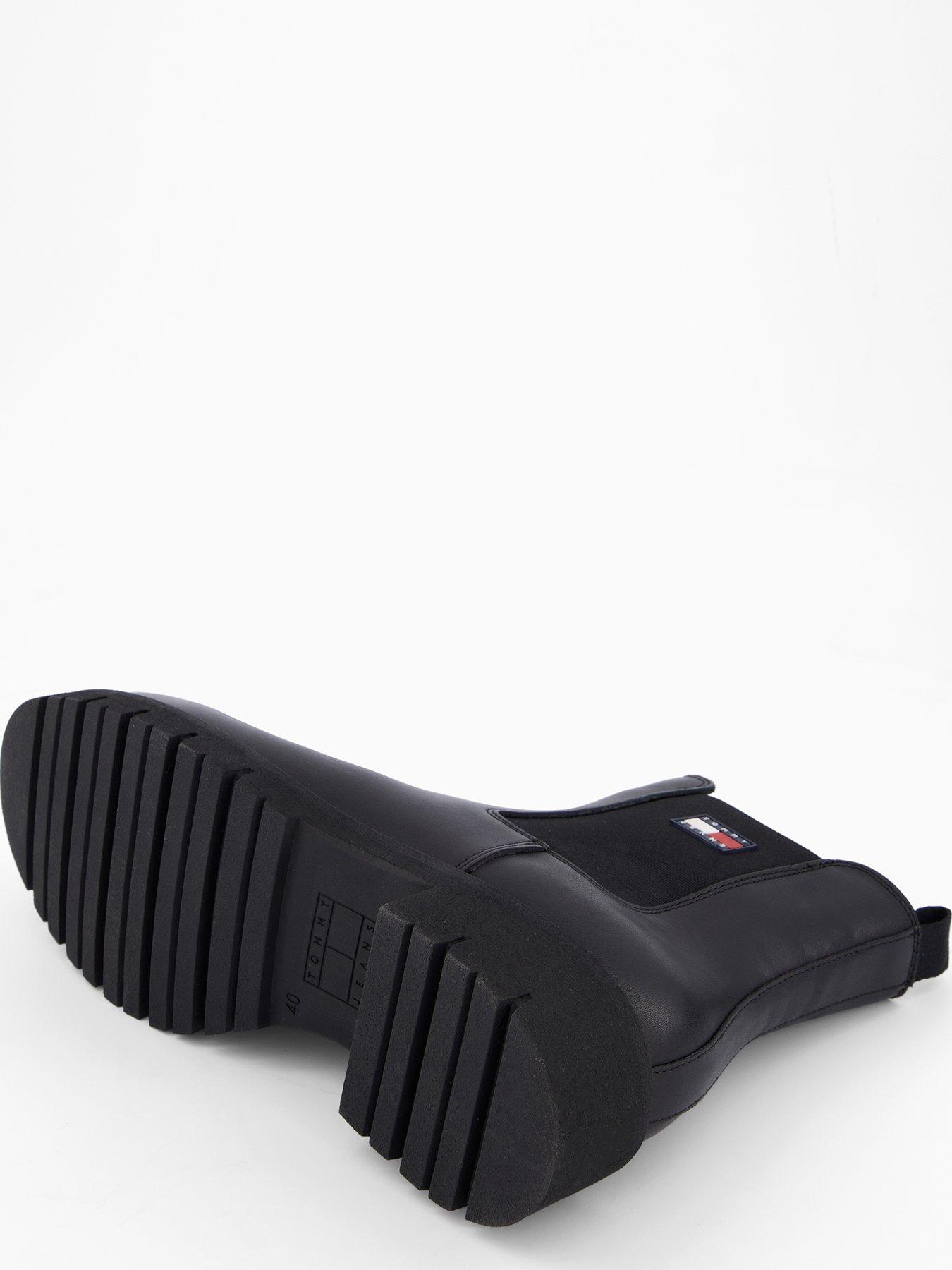 Image 4 of 7 of Tommy Jeans Chelsea Leather Boot - Black