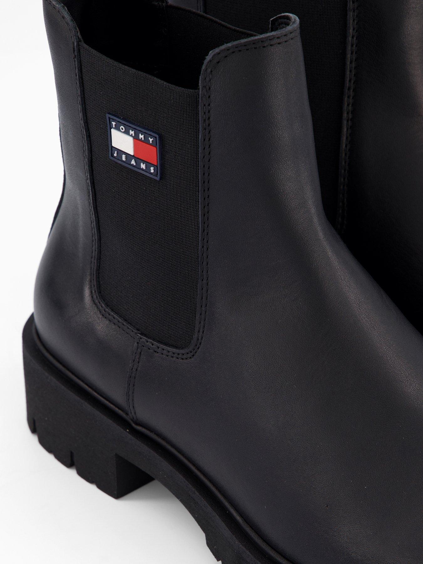 Image 5 of 7 of Tommy Jeans Chelsea Leather Boot - Black