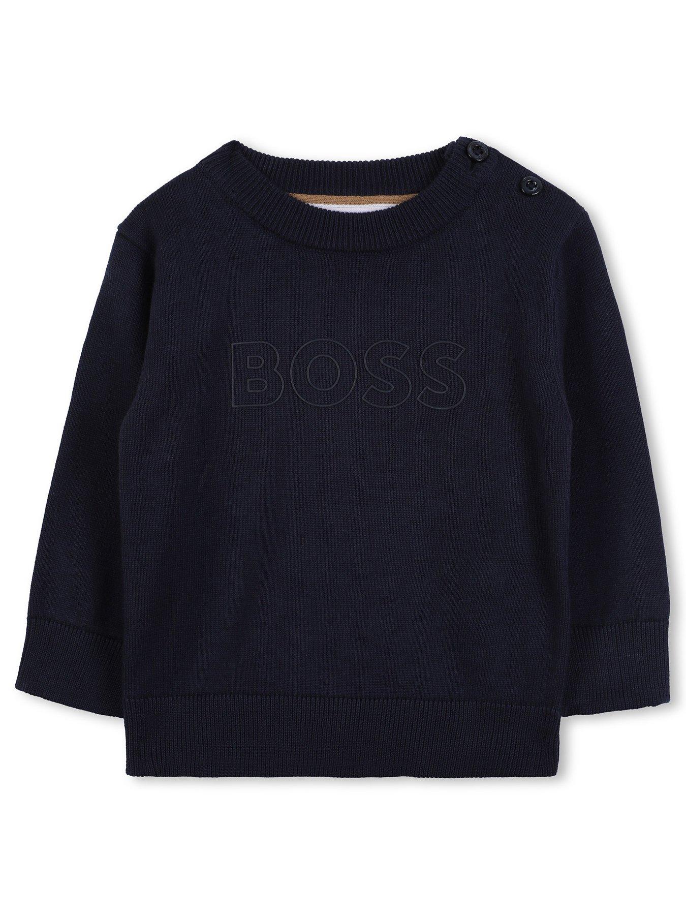 BOSS Baby Boys Logo Jumper - Navy