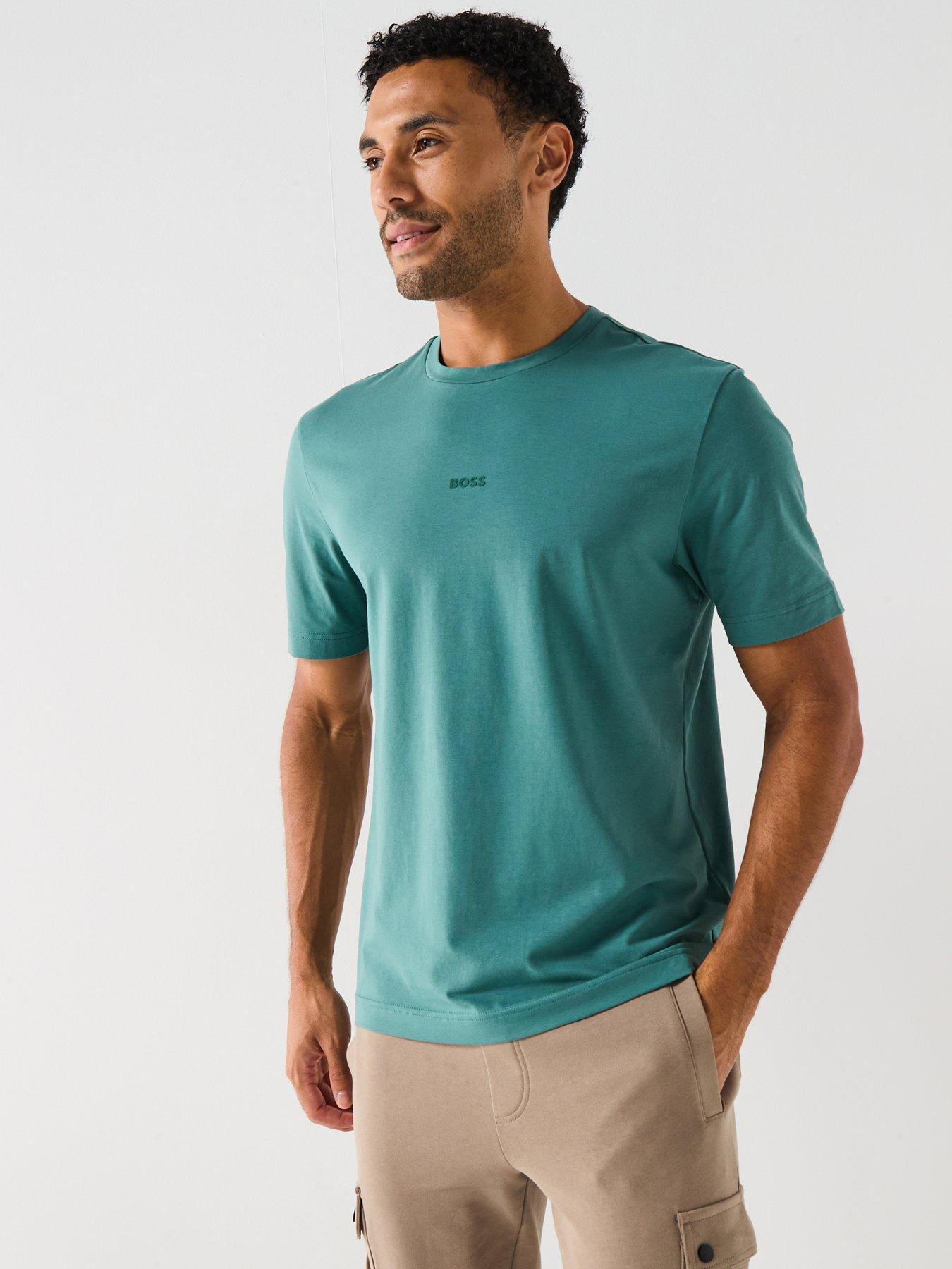 Image 1 of 6 of BOSS Tchup Relaxed Fit Centre Logo T-Shirt - Green
