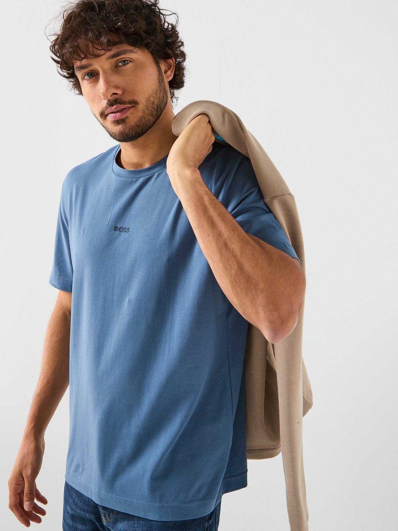 BOSS Tchup Centre Logo T-Shirt - Blue