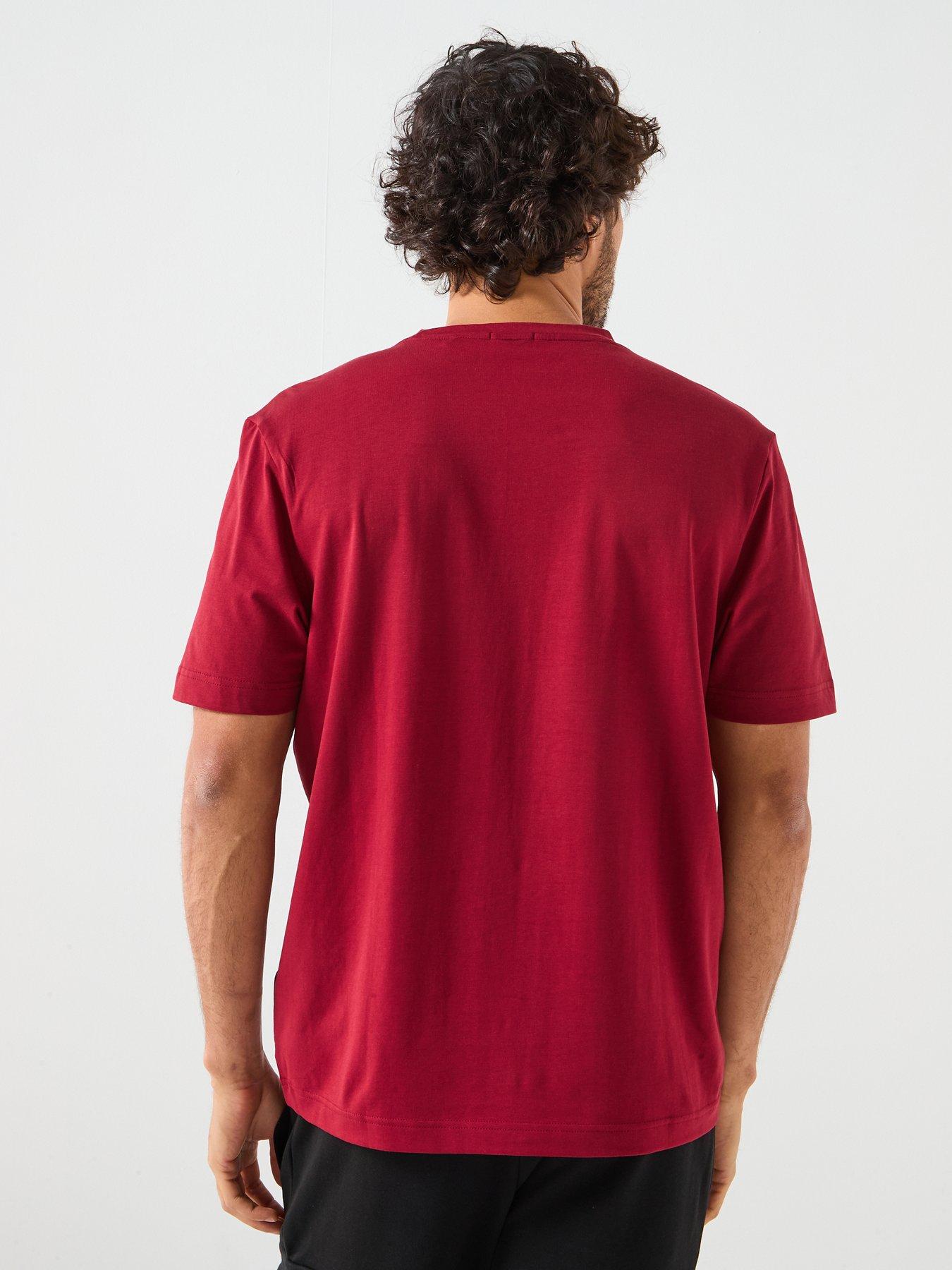 boss-tchup-relaxed-fit-centre-logo-t-shirt-dark-redstillFront