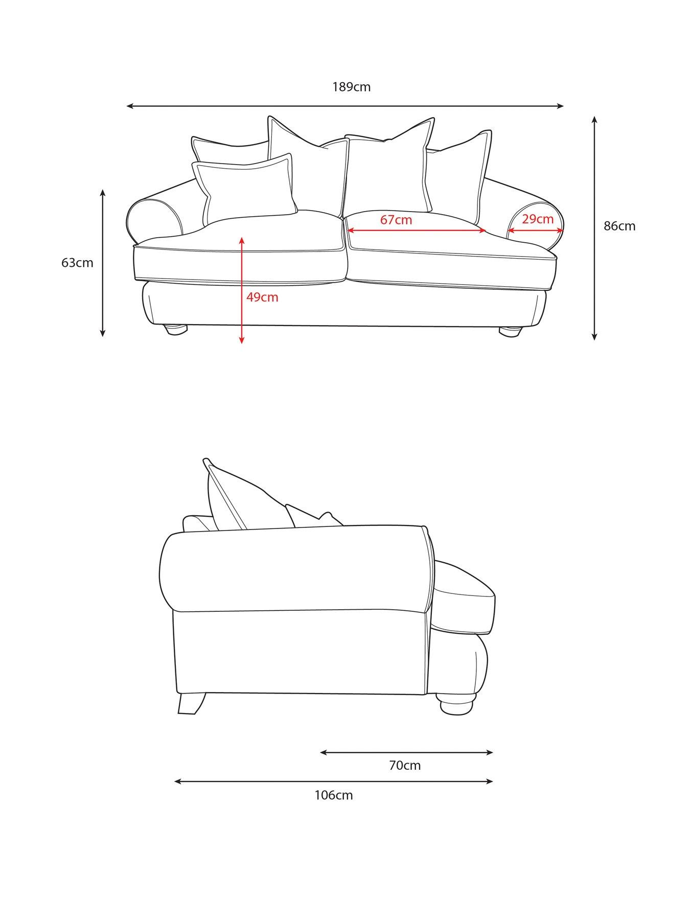 Image 7 of 7 of The Very Collection Amersham 2 Seater Fabric Scatter Back&nbsp;Sofa&nbsp;- Made to Order in the UK