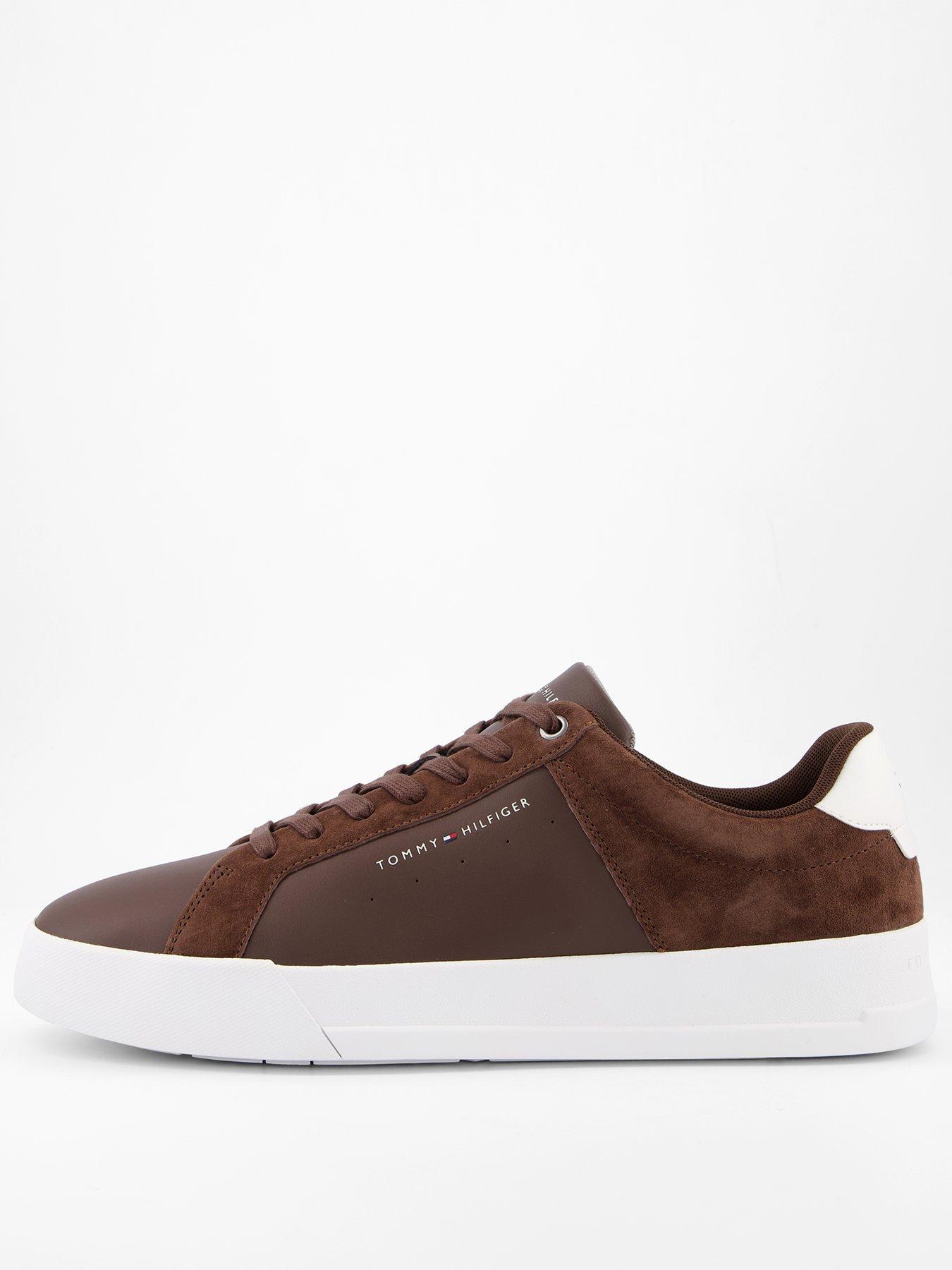 Tommy Hilfiger Th Court Mix Nubuck Trainers - Brown