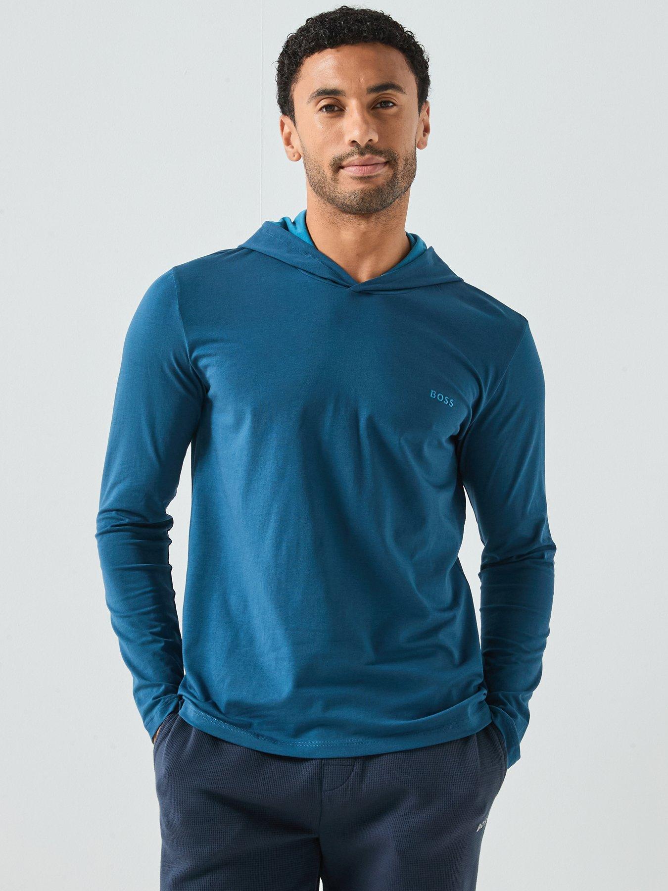 BOSS Bodywear Mix  &  Match Lounge Overhead Hoodie - Blue