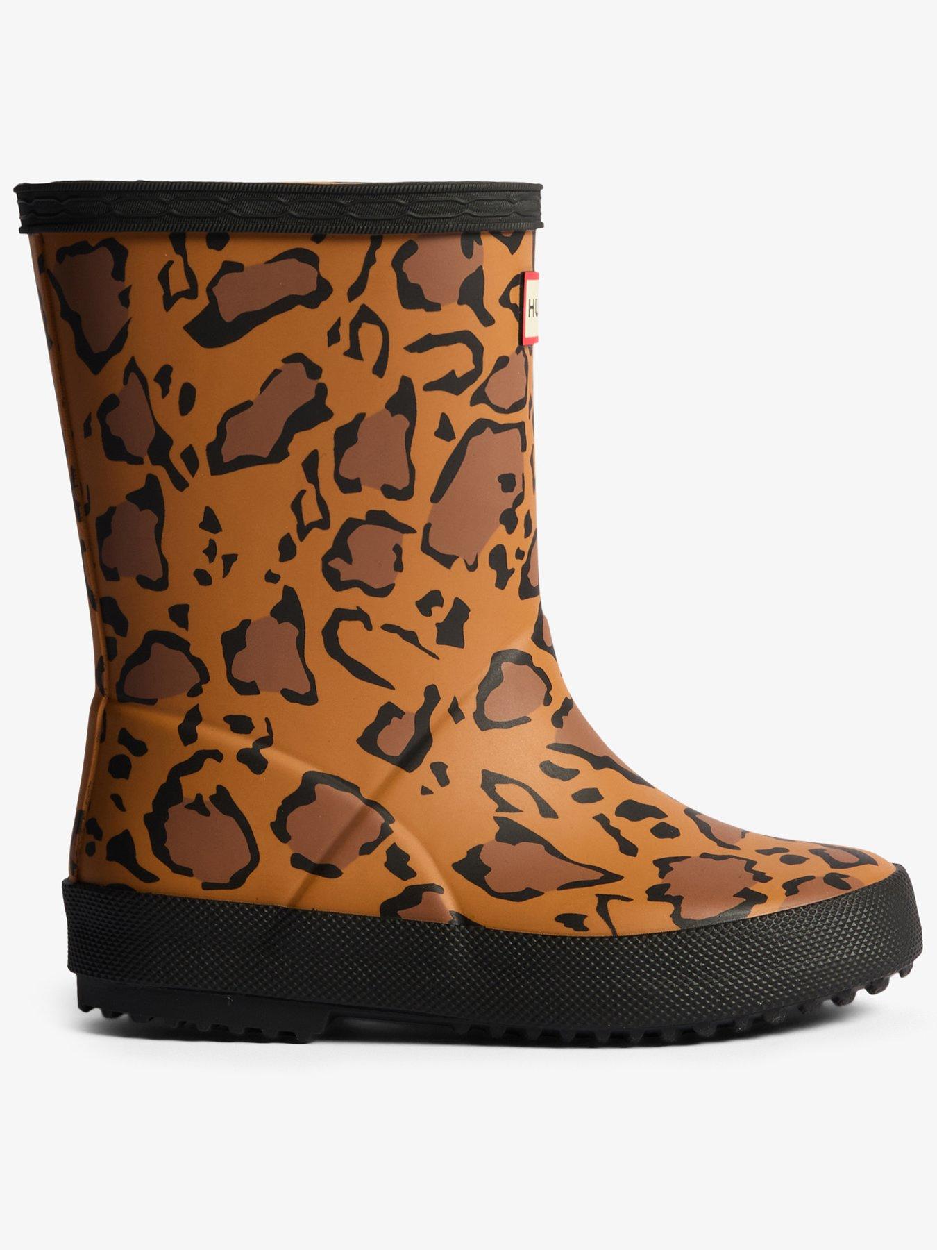 hunter-kids-first-leopard-print-wellington-boot-multi