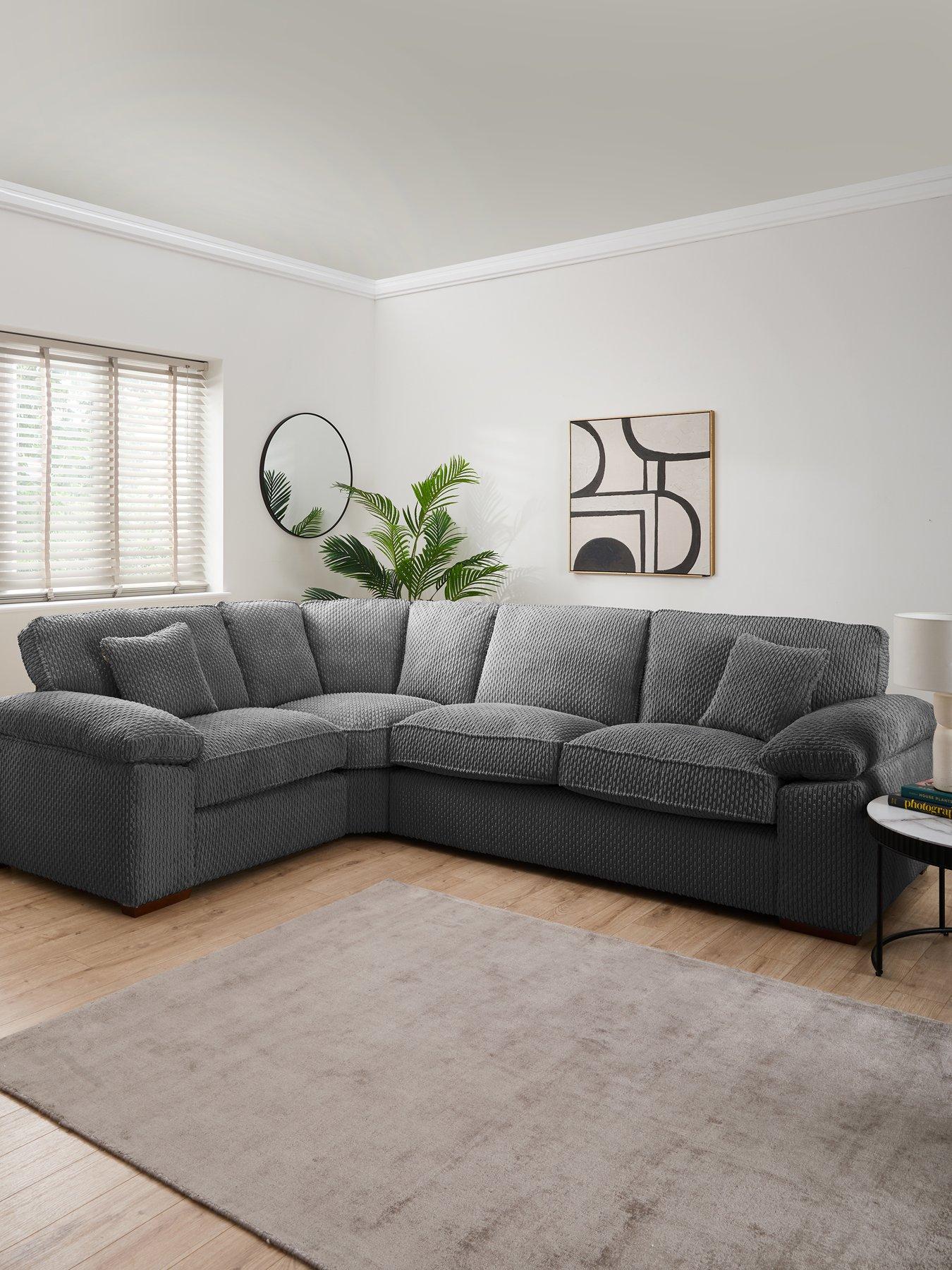 Very Home Clayton Left Hand Corner Fabric Sofa - Made to Order in the UK