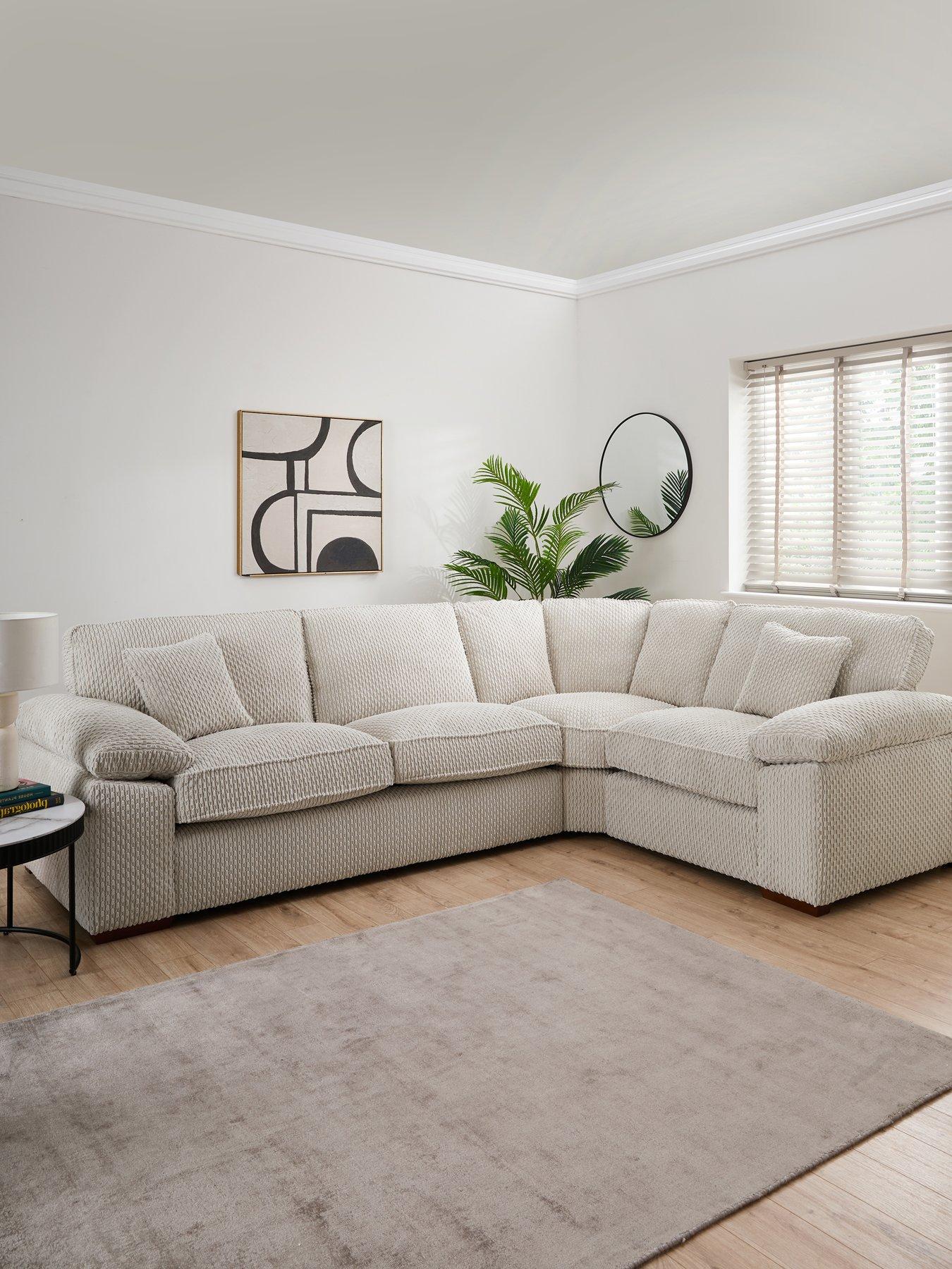 Very Home Clayton Right Hand Corner Fabric Sofa - Made to Order in the UK