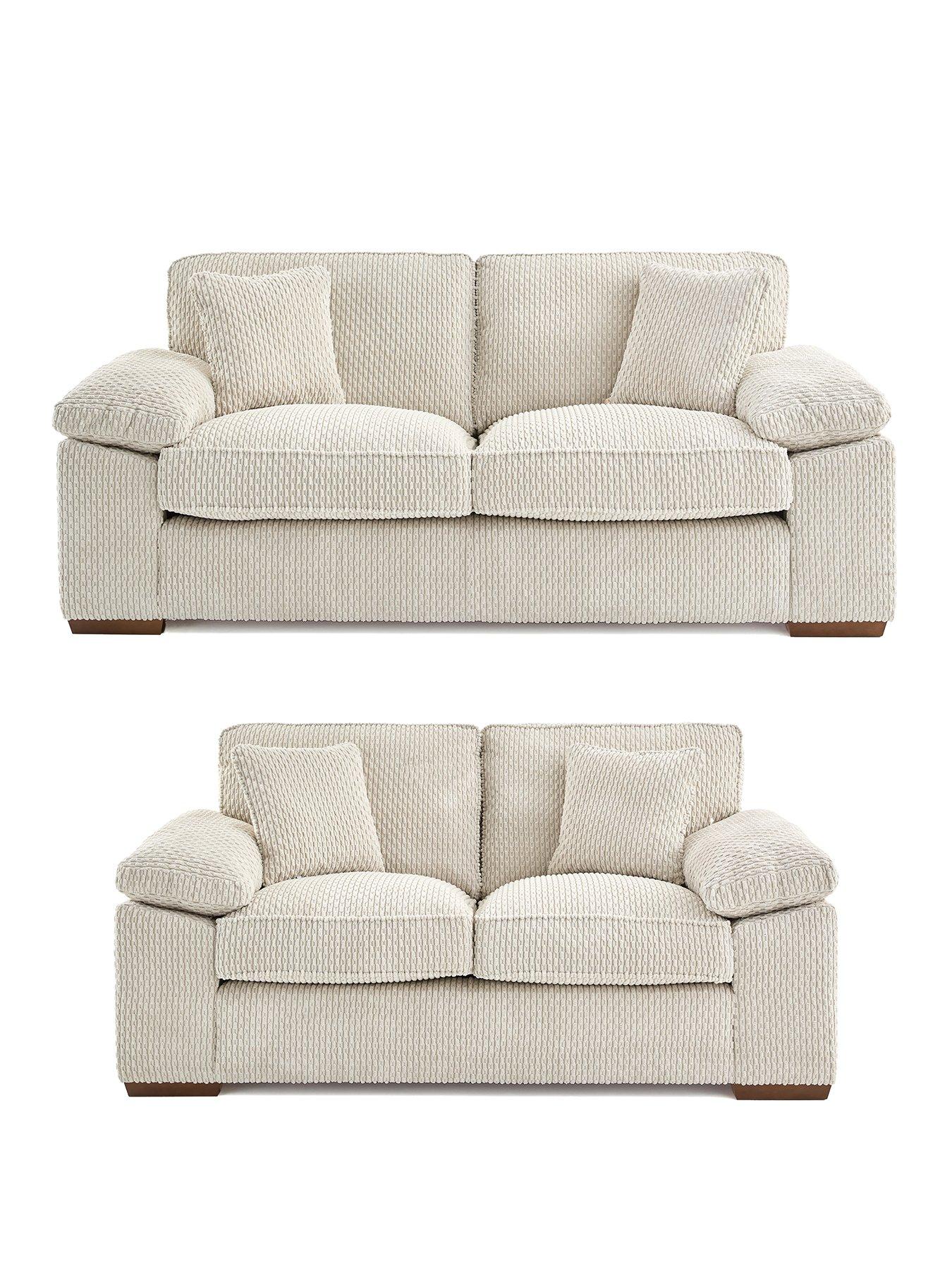 Image 2 of 7 of Very Home Clayton 3 + 2 Seater Fabric Sofa Set&nbsp;(Buy &amp; SAVE!)&nbsp;- Made to Order in the UK