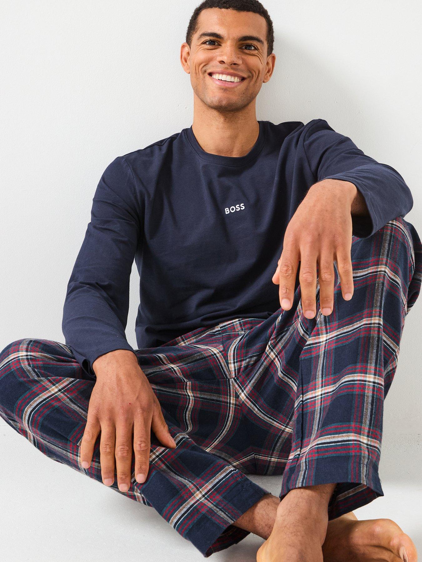 boss-holiday-long-check-bottom-pyjama-gift-set-navyfront