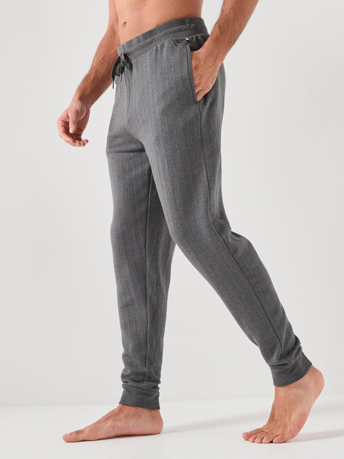 boss-bodywear-heritage-soft-self-stripe-cuff-pants-grey