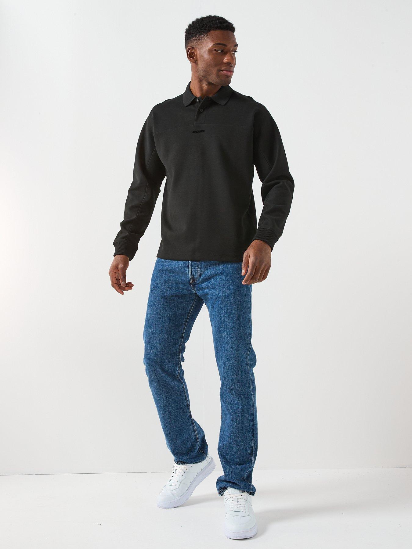 boss-pe_heavylong-relaxed-fit-polo-shirt-blackback