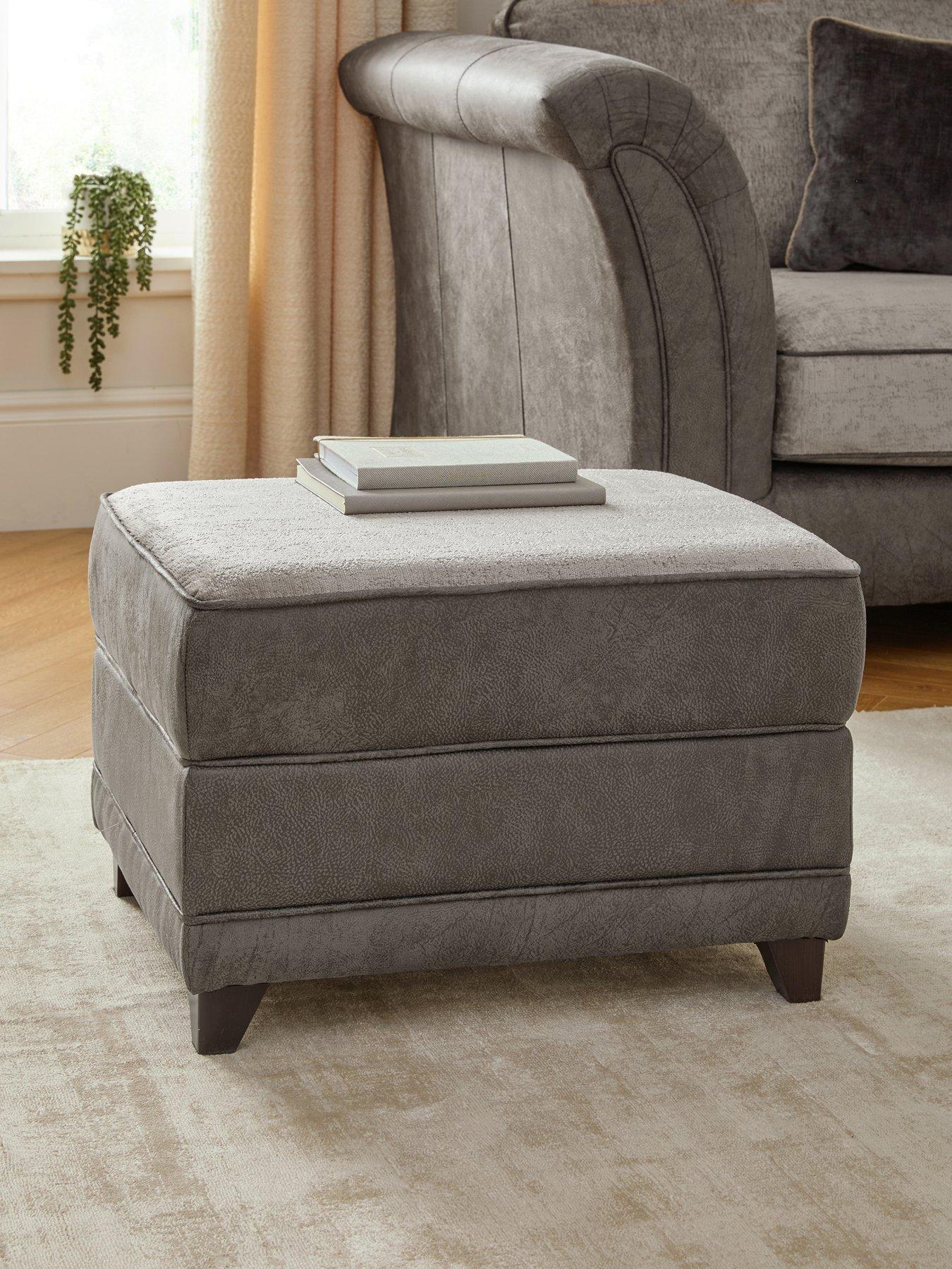 The Very Collection Regent Fabric Storage Footstool - Made to Order in the UK