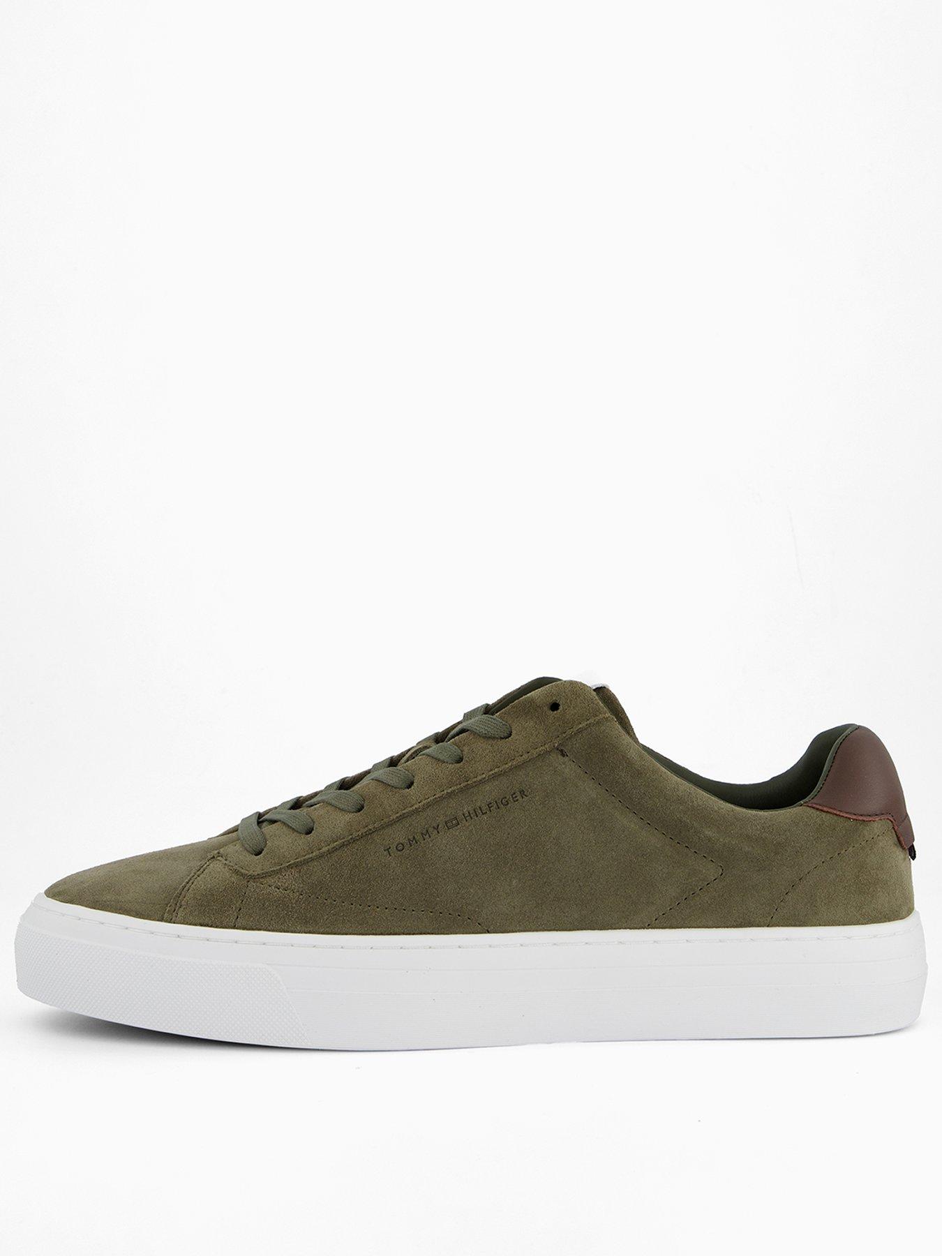 Tommy Hilfiger Premium Dress Cupsole Suede Trainers - Green