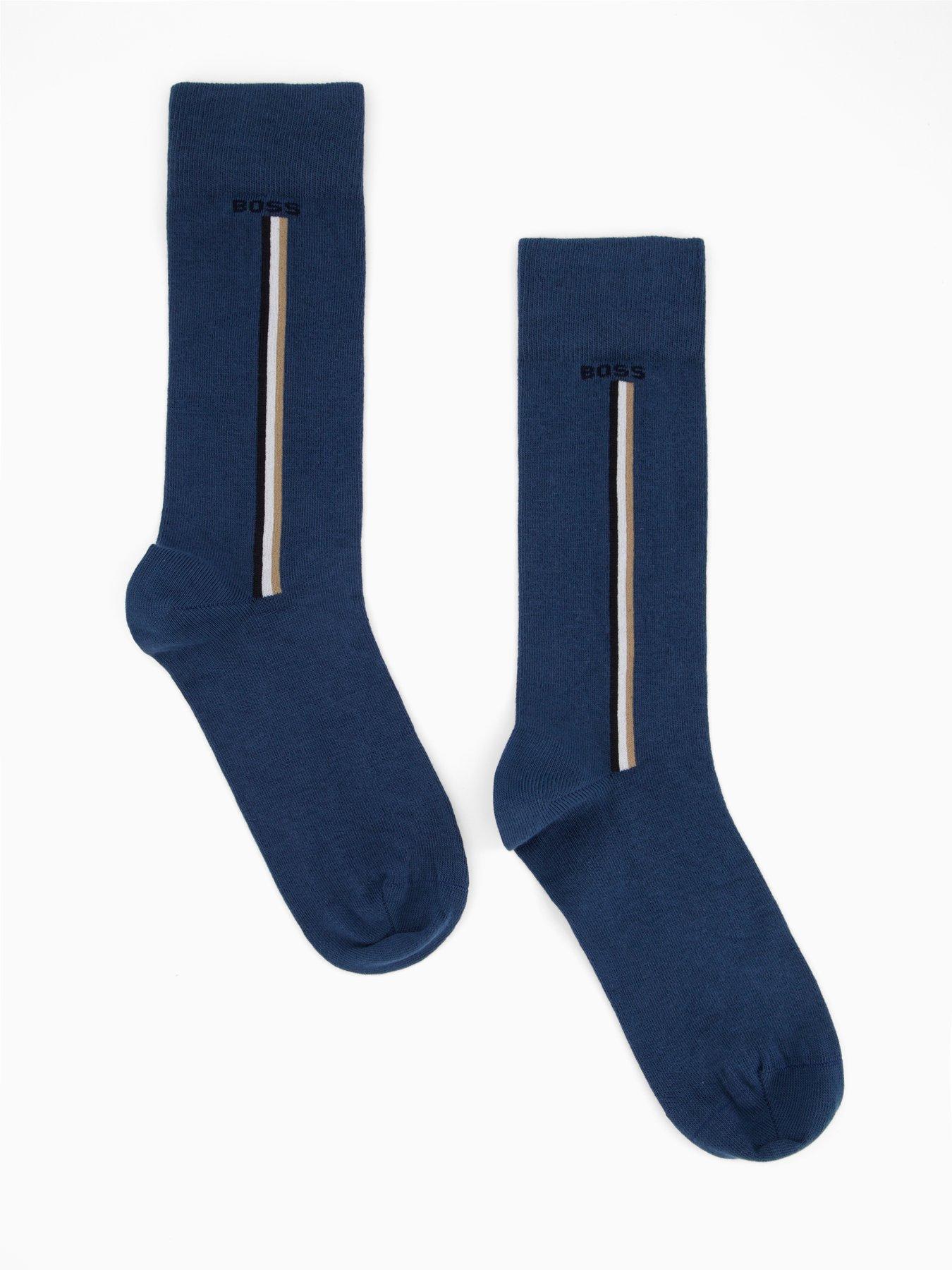 Image 2 of 3 of BOSS Bodywear 2 Pack Iconic Corporate Crew Socks - Blue