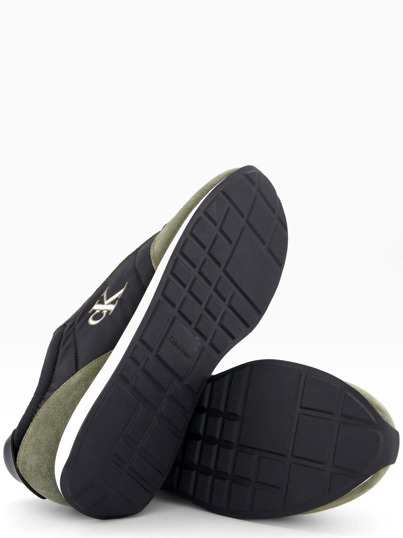 calvin-klein-retro-runner-mix-mat-trainers-green-blackdetail