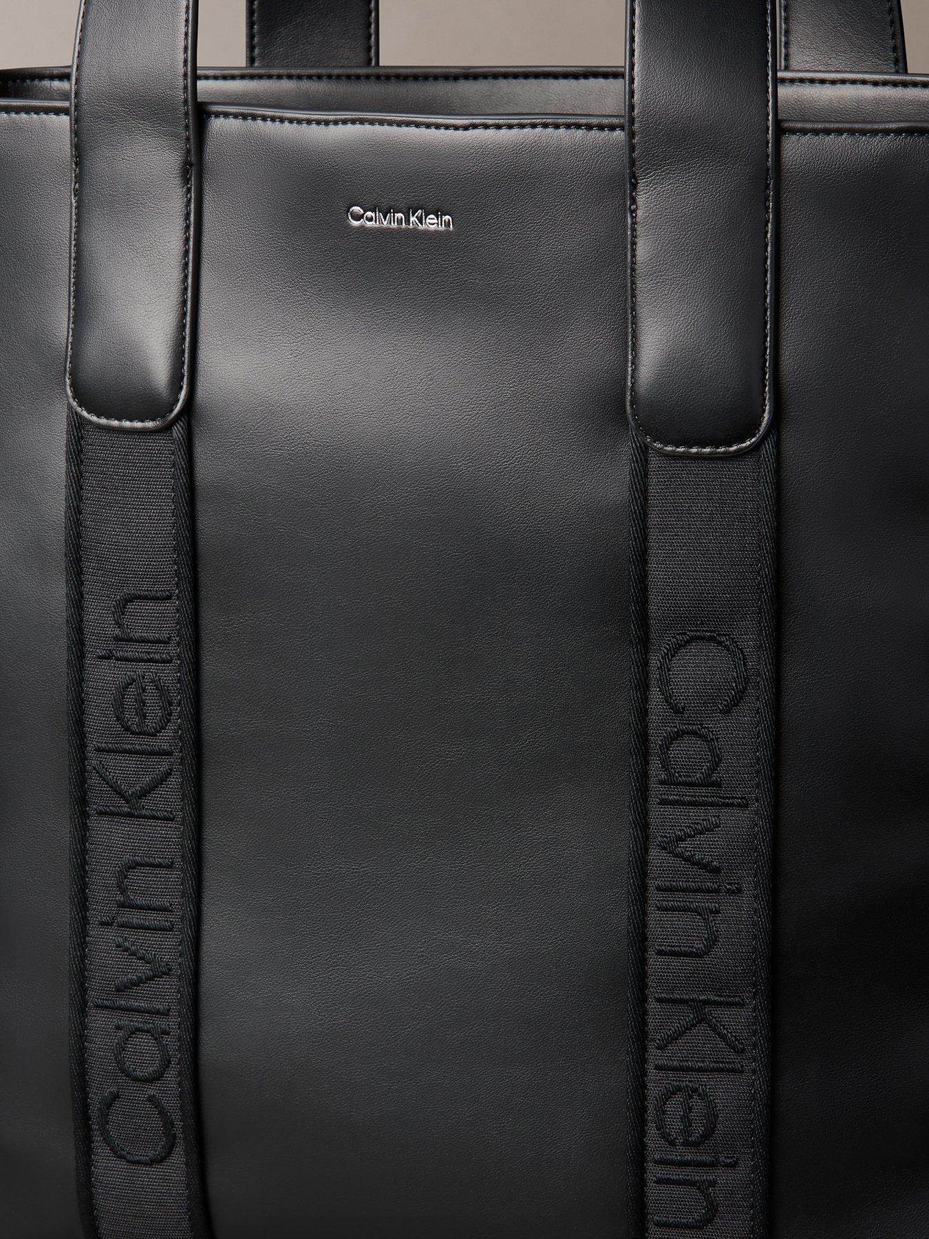 Image 3 of 4 of Calvin Klein Webbing Strap Tote Bag - Black