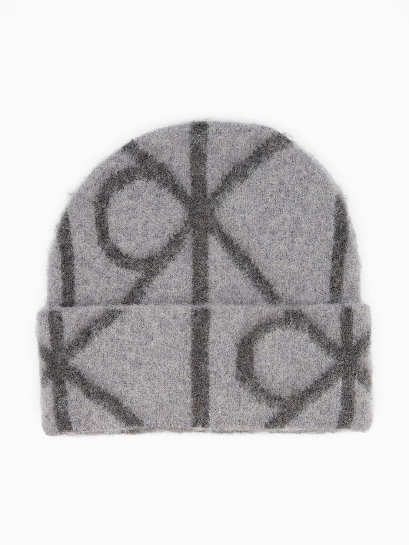 Calvin Klein Wool Blend Brushed Beanie - Grey