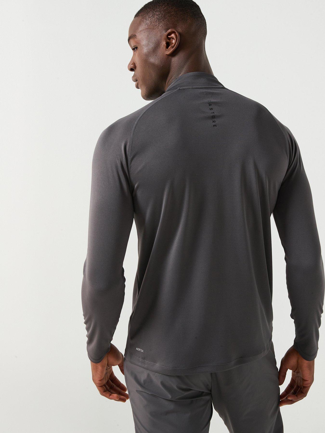 castore-mens-training-adapt-14-zip-long-sleeve-top-greystillFront